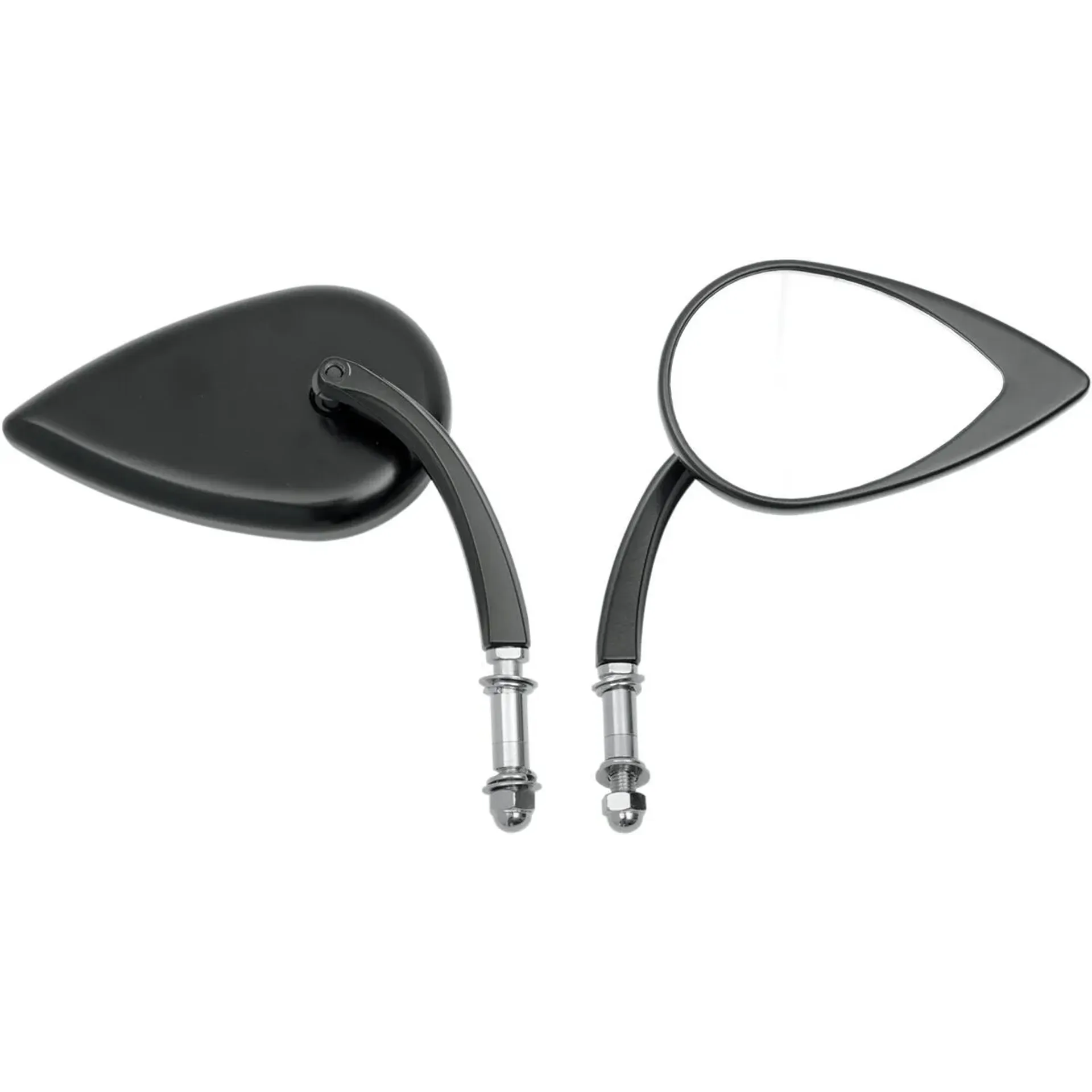 Mirror Teardrop W/ Short Stem Black