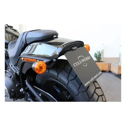 Motorfiets Kentekenplaathouder – Verstelbaar (15,3-19,8 Cm) – Chroom/Zwart – Voor Sportster, Dyna & FXDLS – LED-display Behuizing (Type B Chroom)