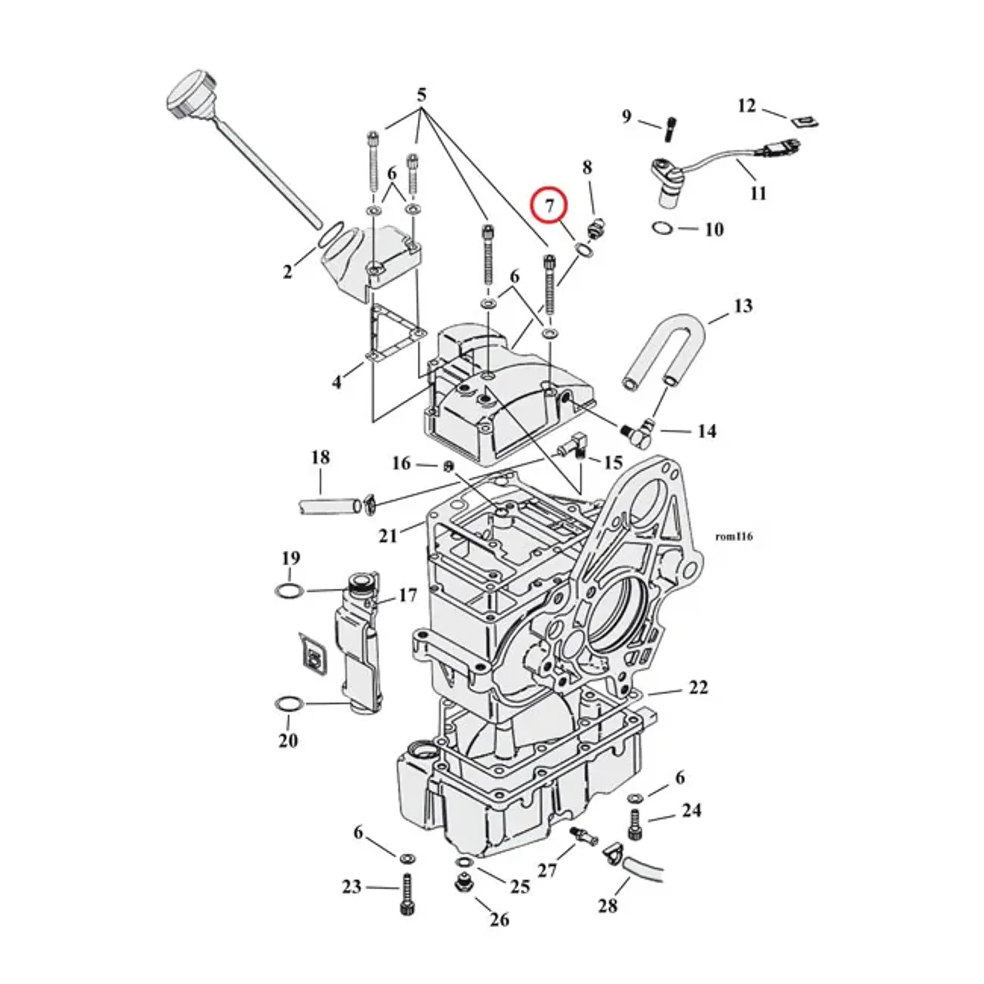 Cometic, O-ring neutral switch / oil pump / crankcase