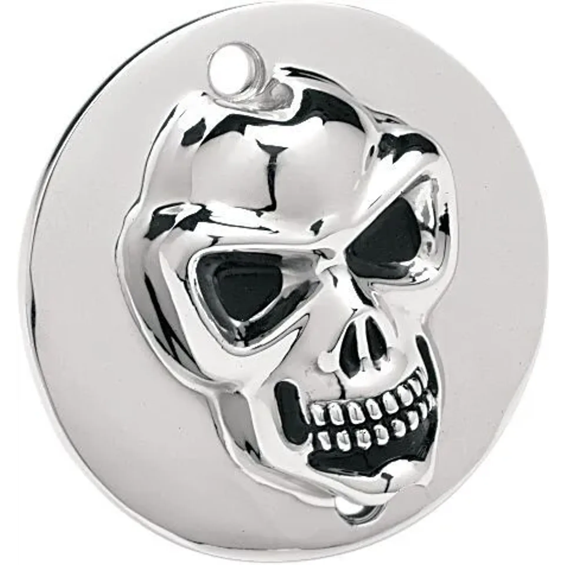 3-D Skull Point Cover Chrome 2-Hole