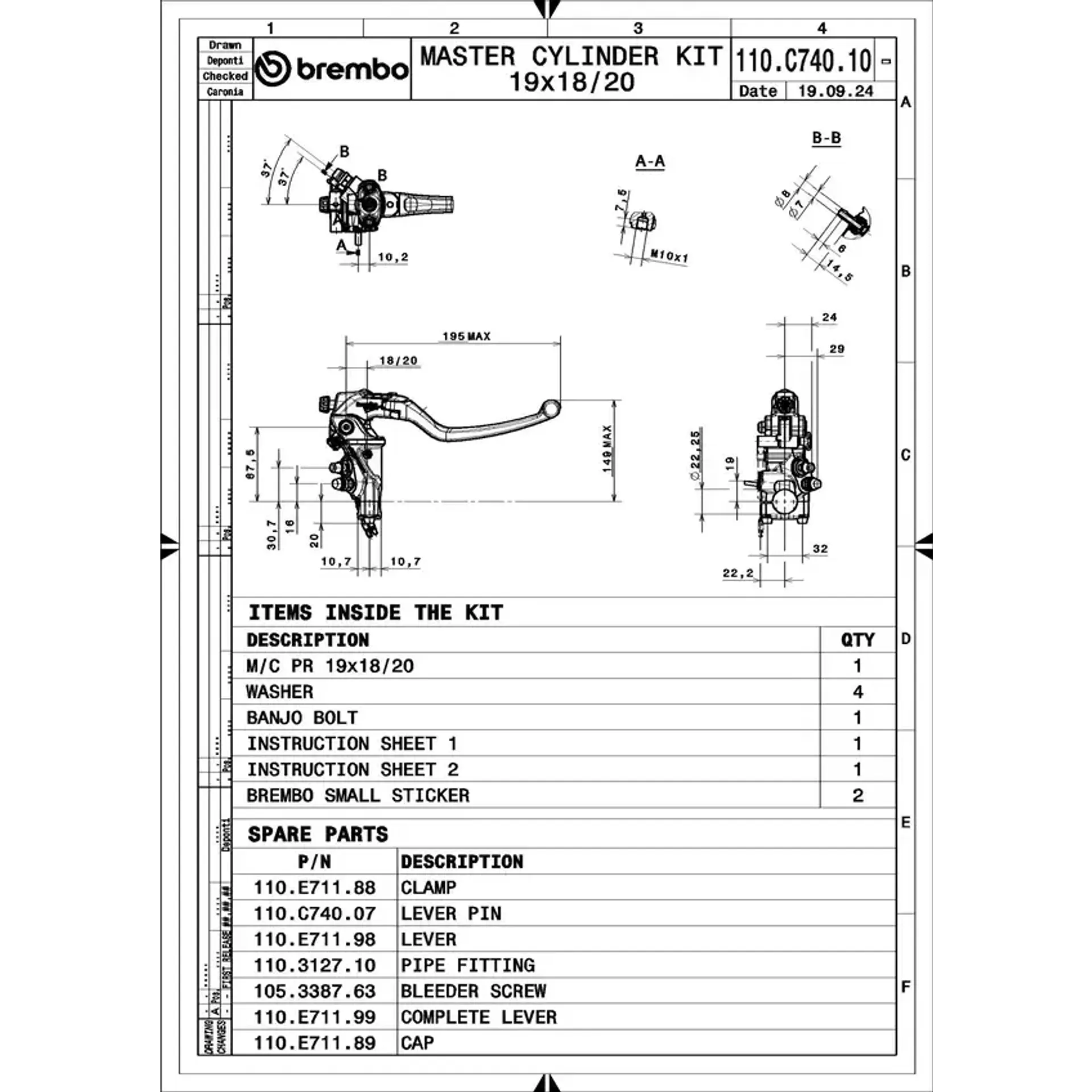 Brake mc rcs corsacorta