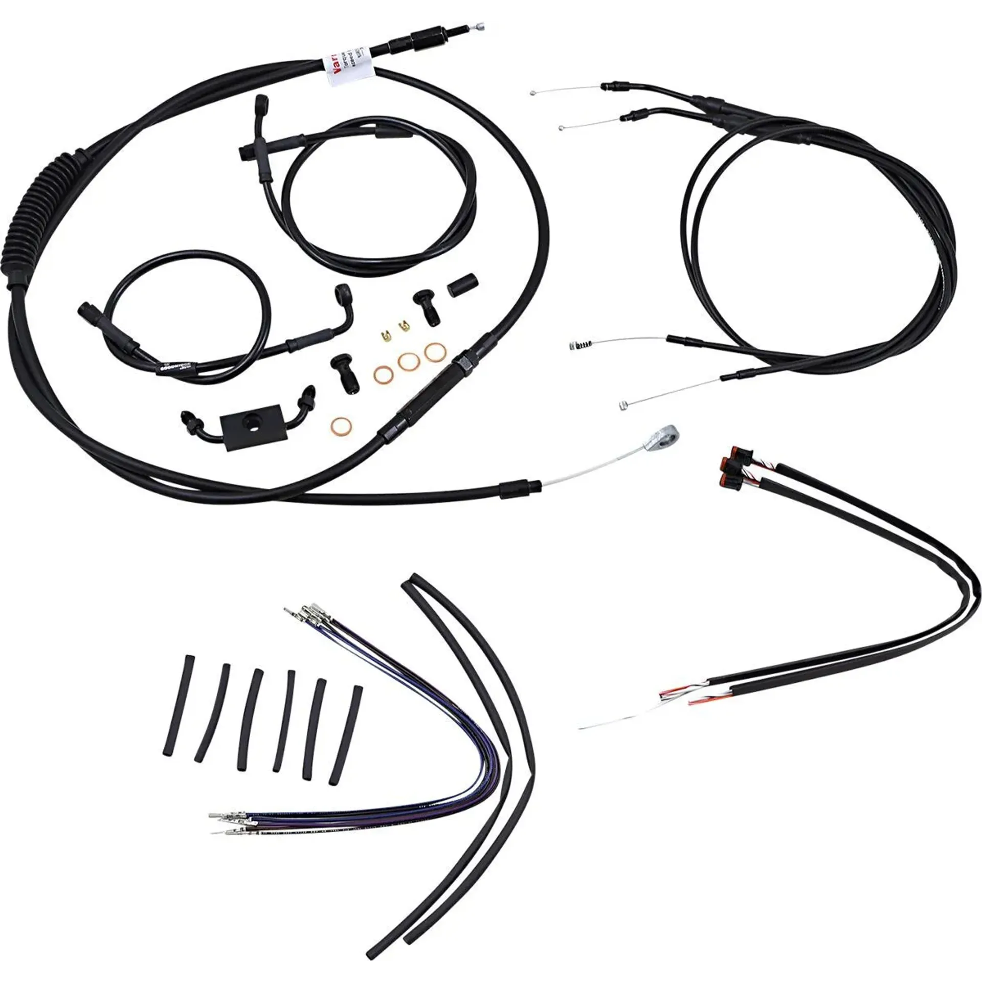 Cable Kit 16″ Black Vinyl Stainless Steel Handlebar W/Abs
