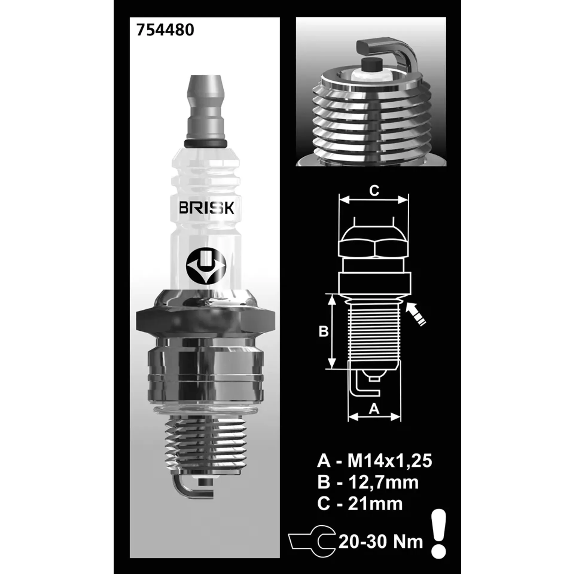 Each Brisk NR14YC Spark Plug