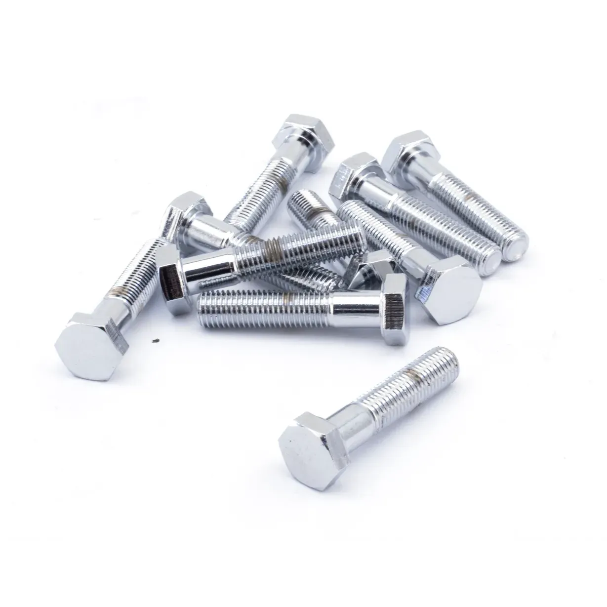10pck Chrome hex head screws 5/16-24x1-1