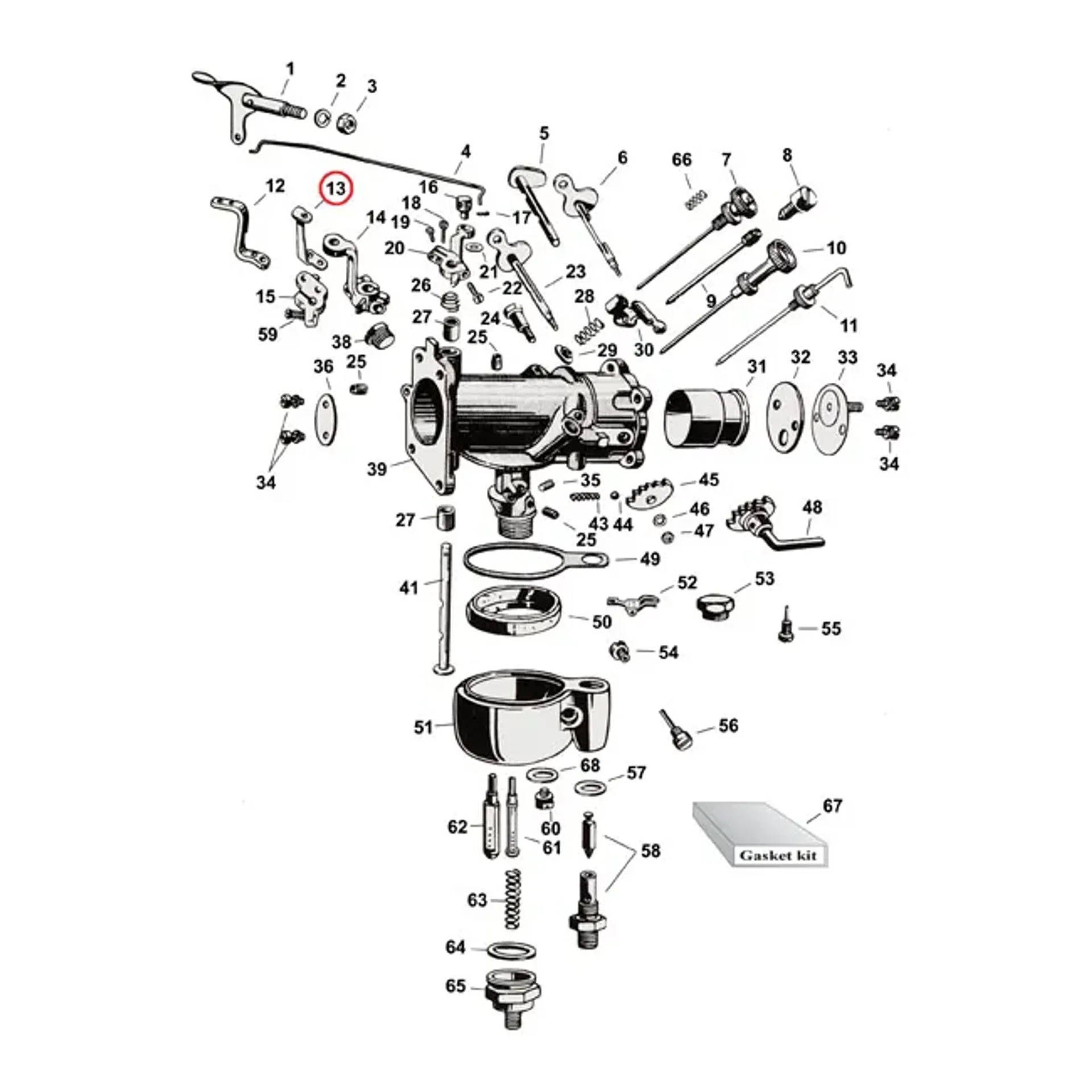 Throttle lever arm kit