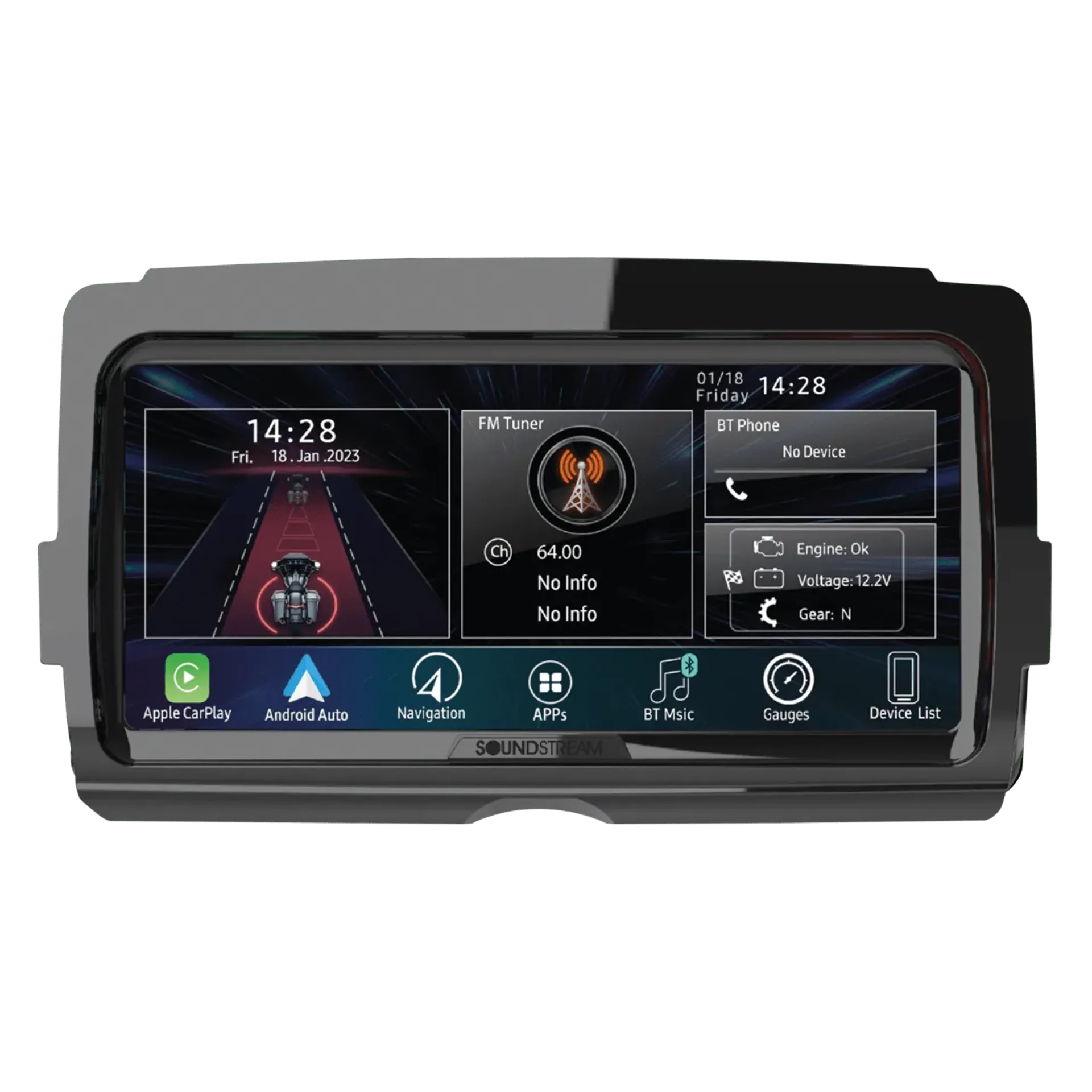 Soundstream V2 Radio For Harley-Davidson With Apple Car Play & Android Auto