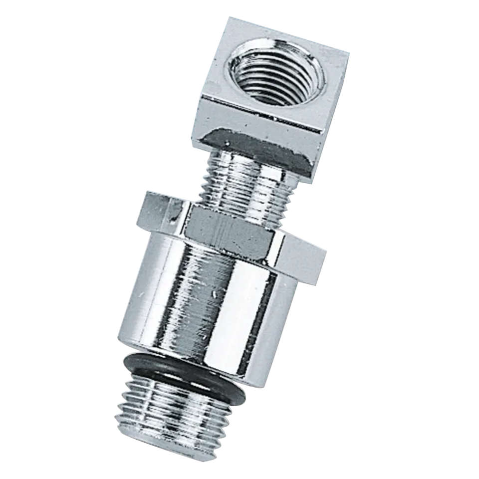 Chrome plated oil gauge fitting H-D 70up