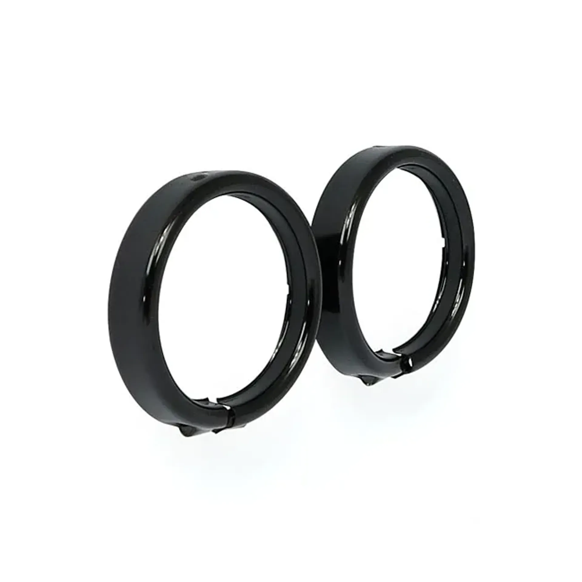 Recessed trim rings. turn signals. Gloss black