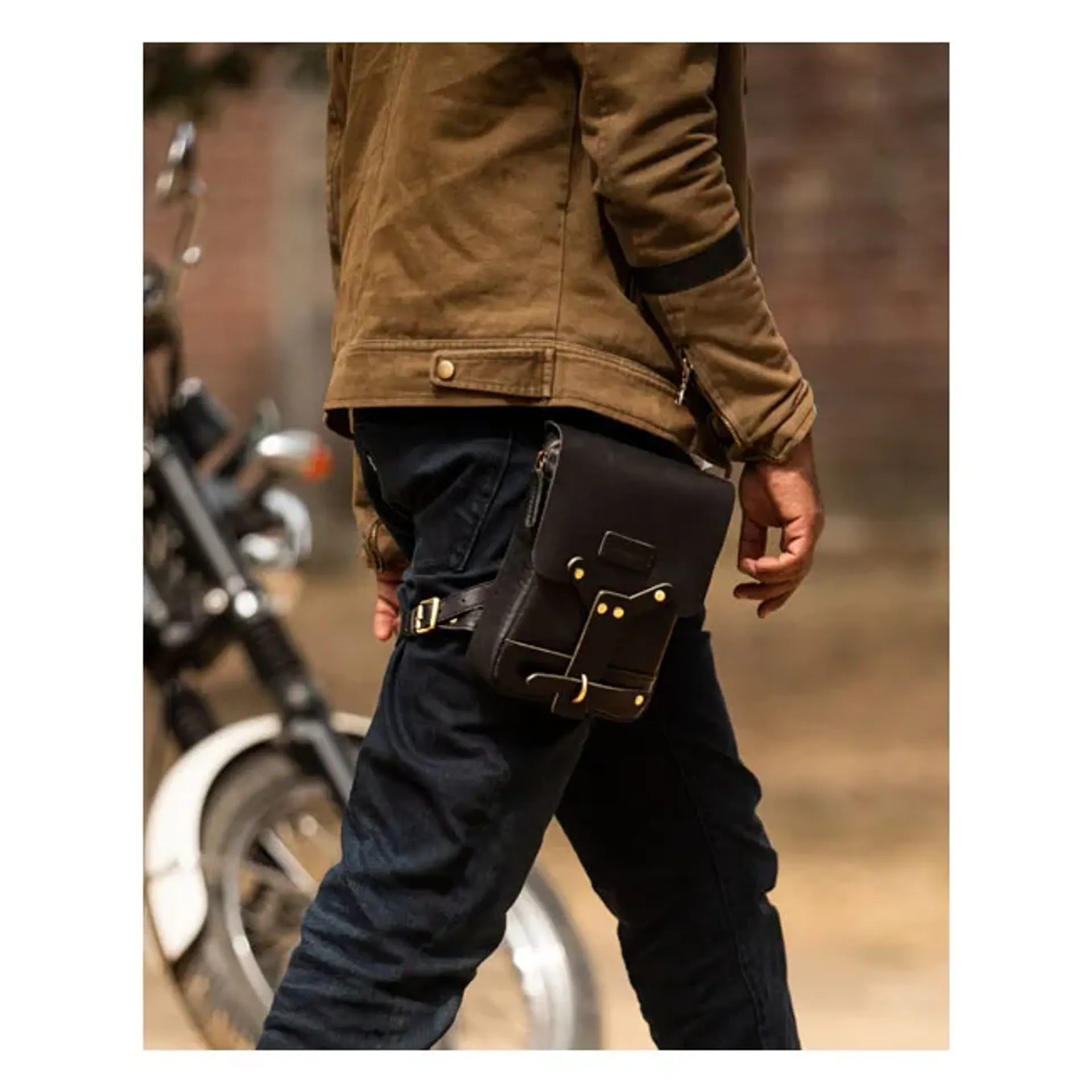 Trip Machine, Thigh bag / leg bag. Black