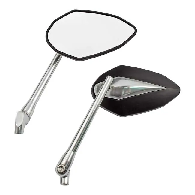 %27%27Double Deuce%27%27 mirror set. Black/chr. head & silver alu stem