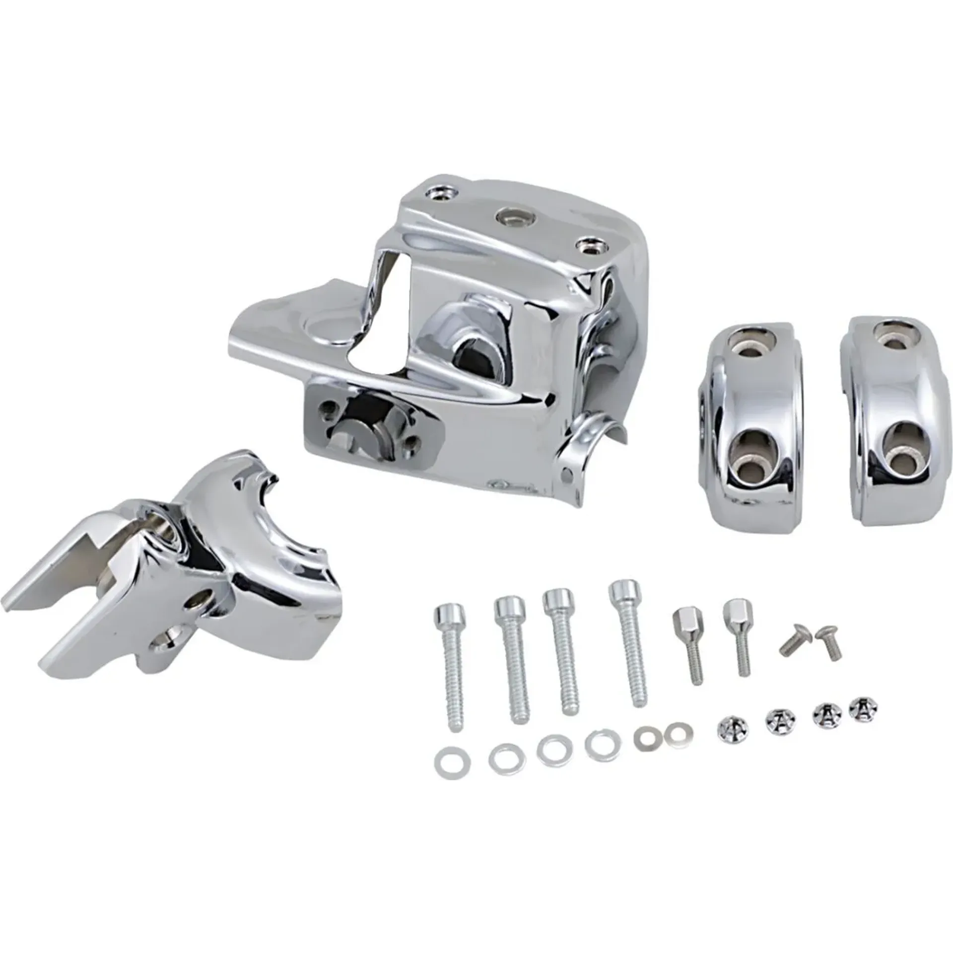 Chrome Brake & Clutch Control Dress-Up Kit Hd F/Dual Disc