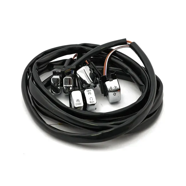 Handlebar switch & wiring kit. Standard. LED. Chrome