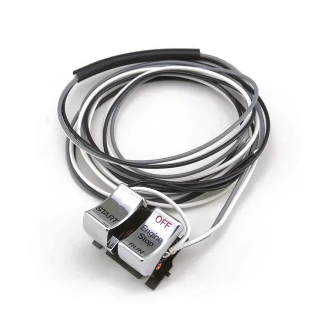 Run/off/start, handlebar switch set. Chrome