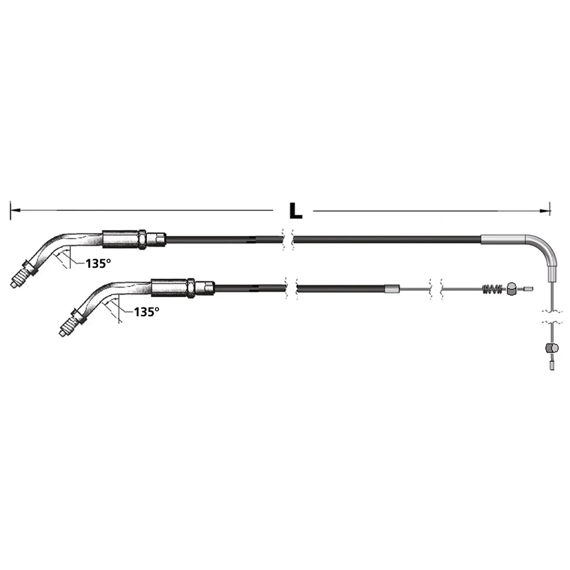 GZP Throttle cable BCC HSR86 LN=43″
