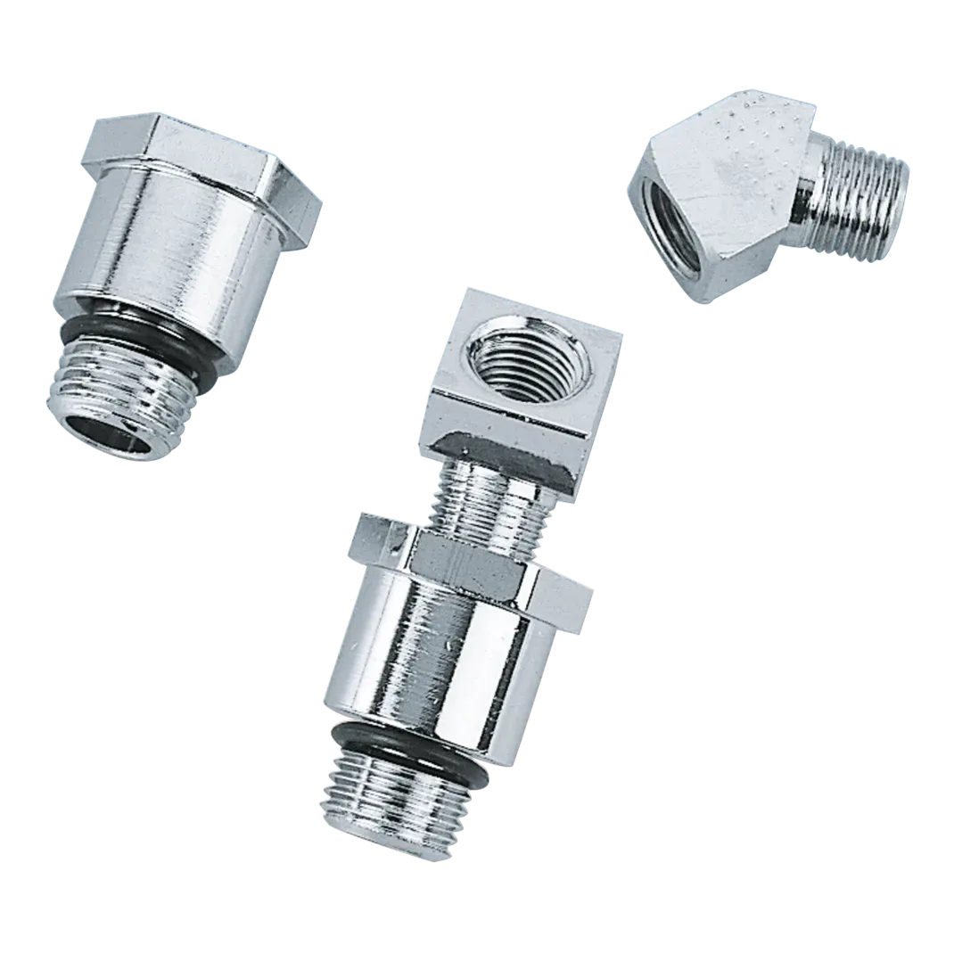 Chrome plated oil gauge fitting H-D 70up - Afbeelding 2