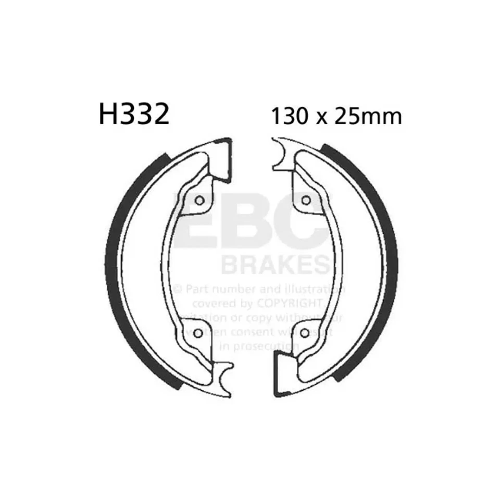 EBC plain brake shoes