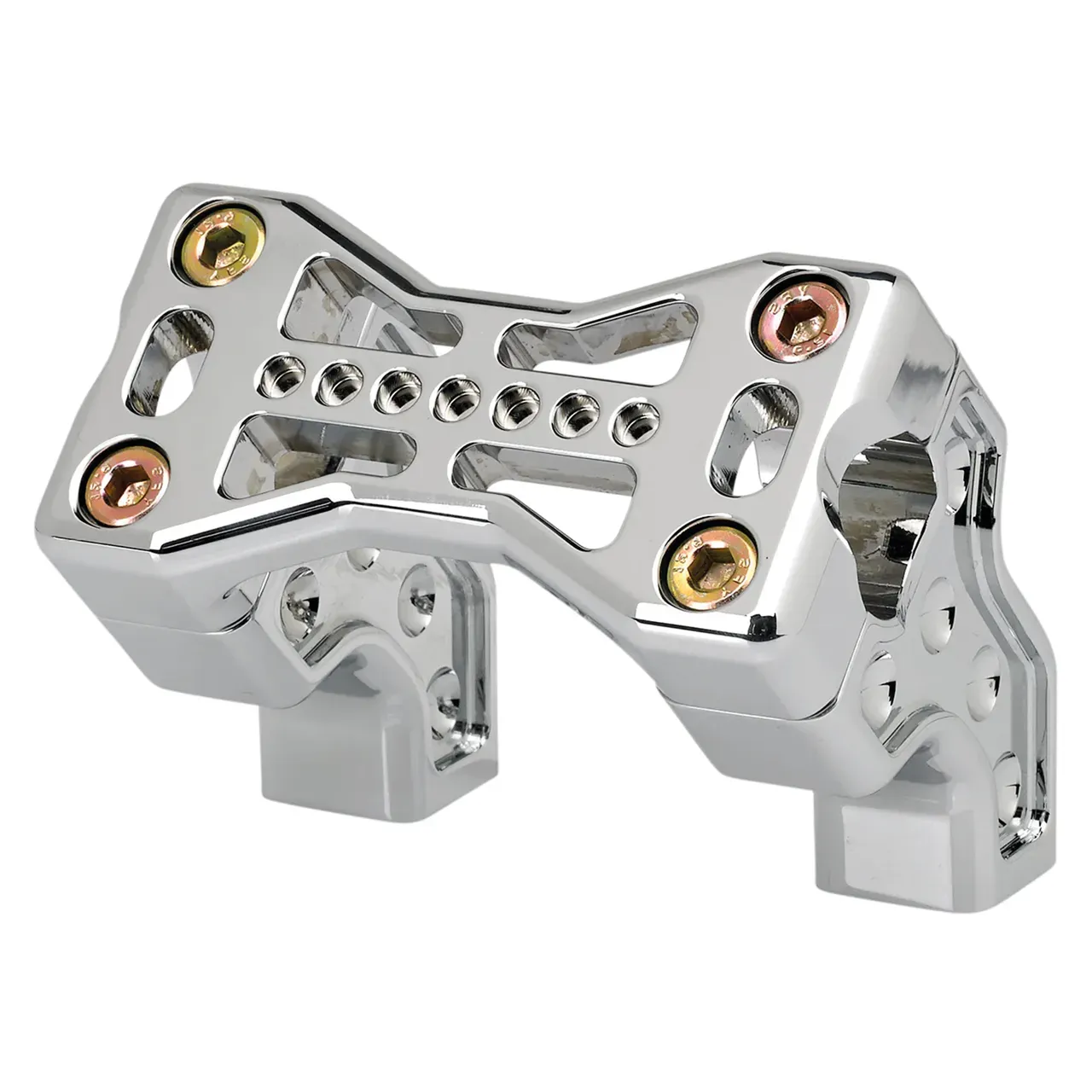 JM PB Risers 2.5" Bridge Clamp Chrome - Afbeelding 2
