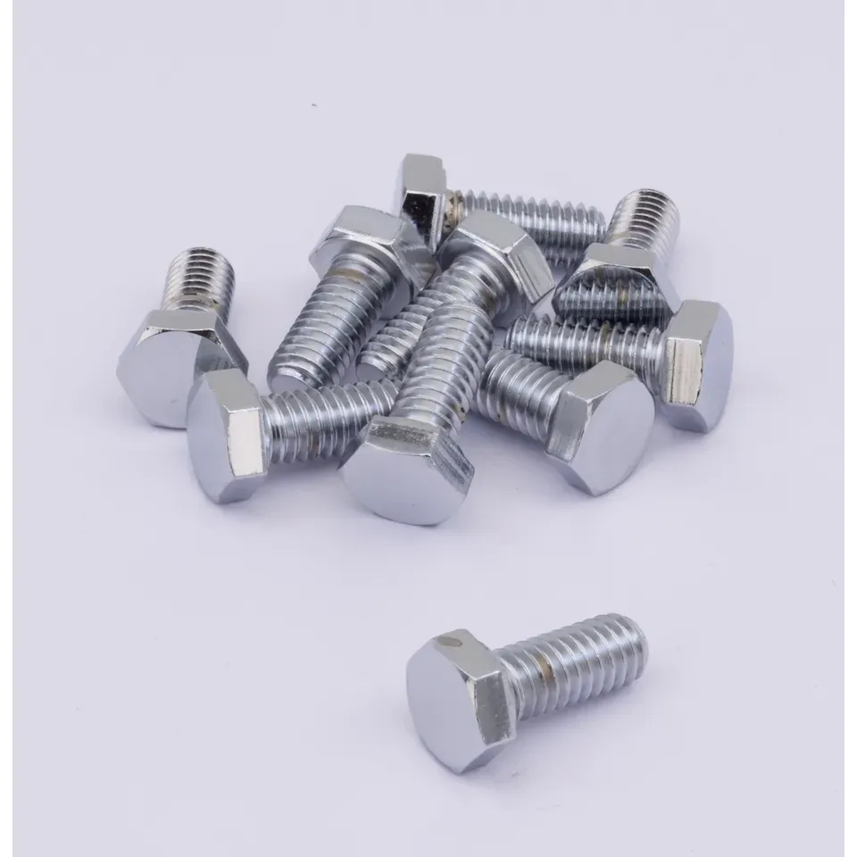 10pck Chrome hex head screws 5/16-18x3/4