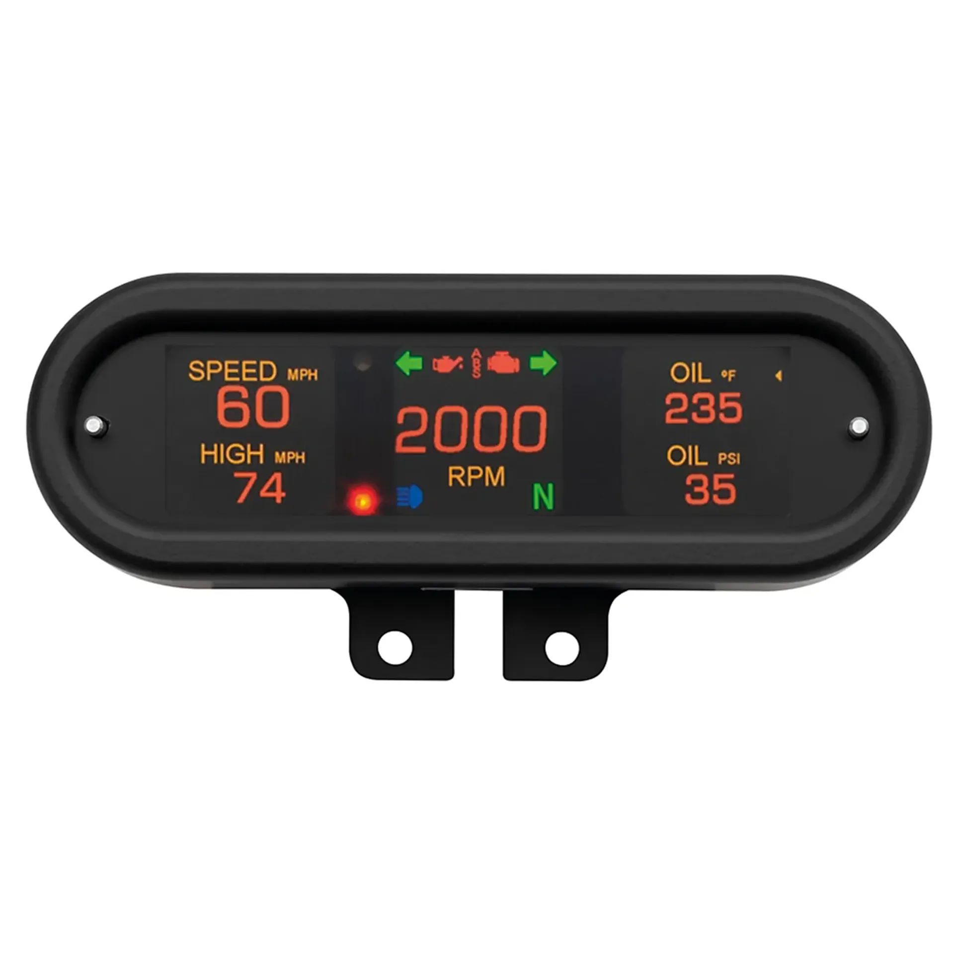 Oval Gauge Blk Bar Mount Databus 04-13