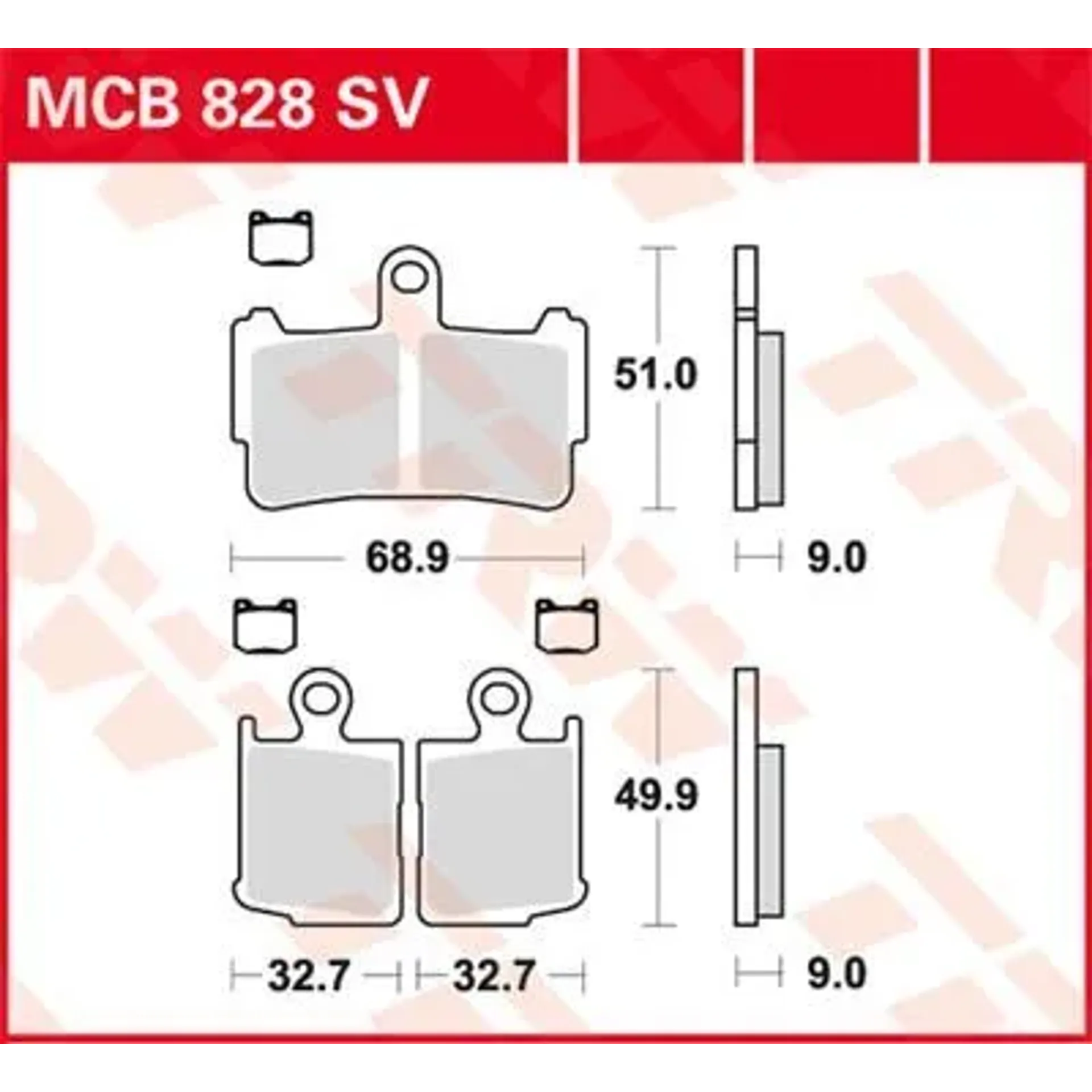 Brake Pad Trw Mcb828Sv