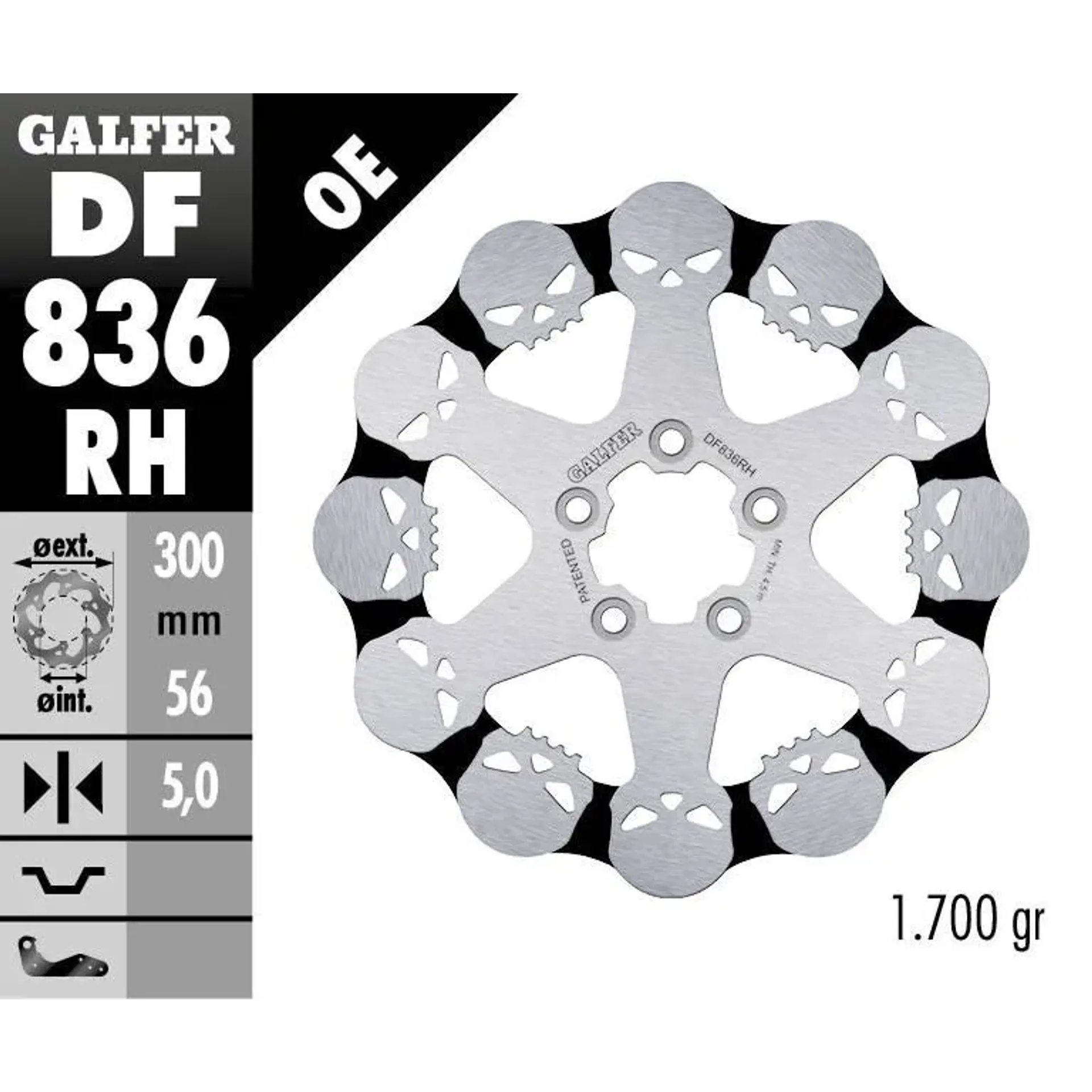 Brake Rotor Fixed Skull