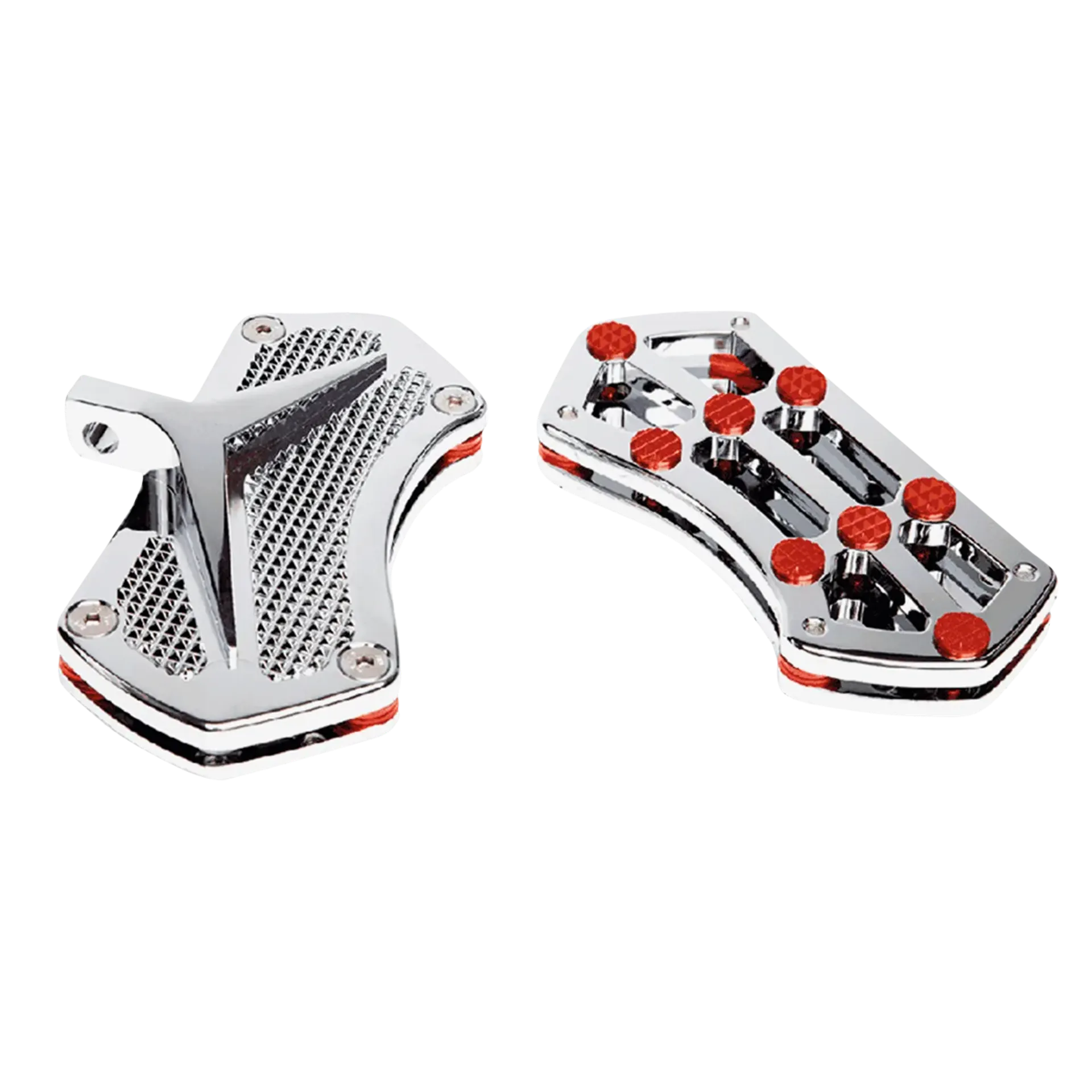 DIAMOND PSSNGR FLRBRD CHR W/ GEMS RED