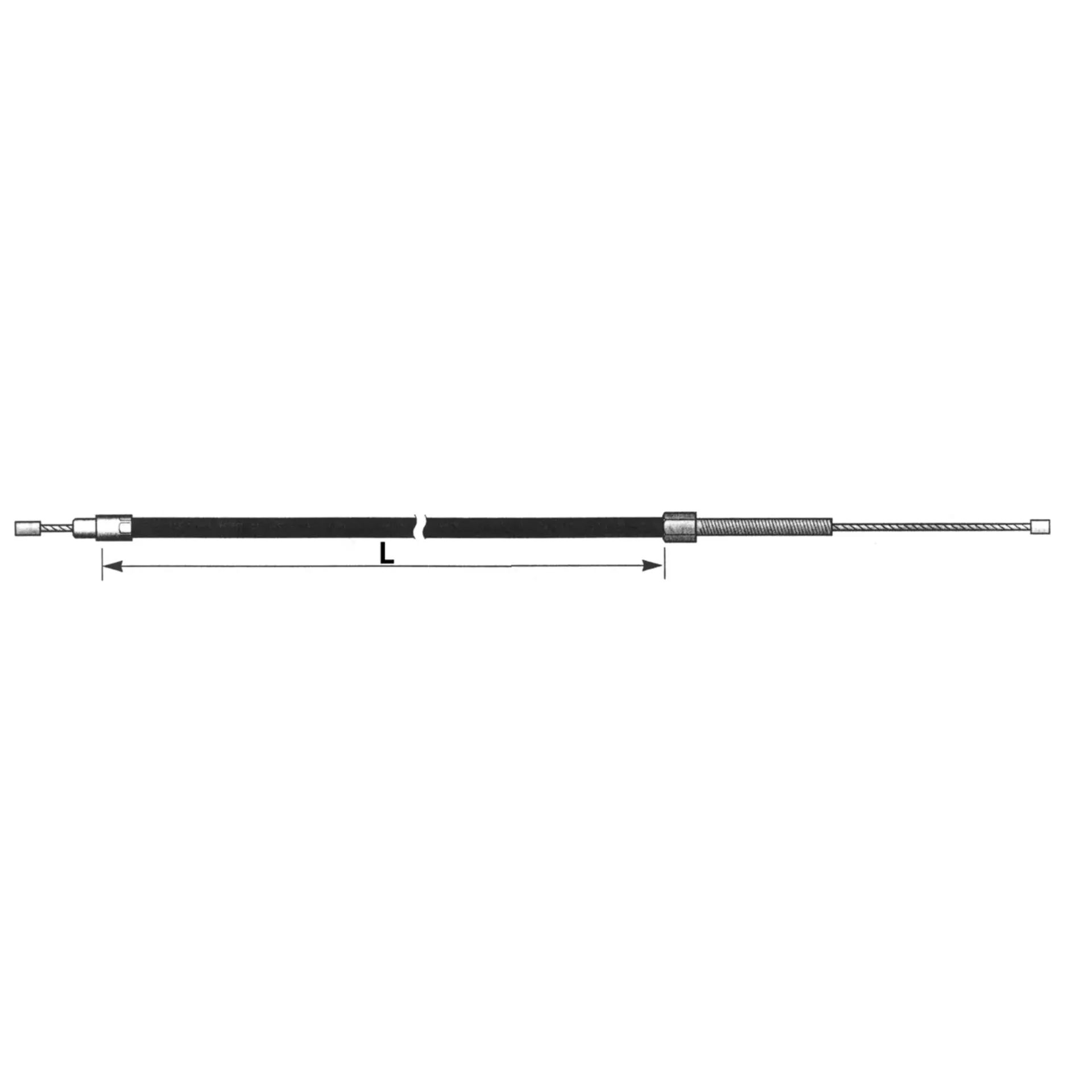 GZP Clutch cable black XL71-85 L=43″