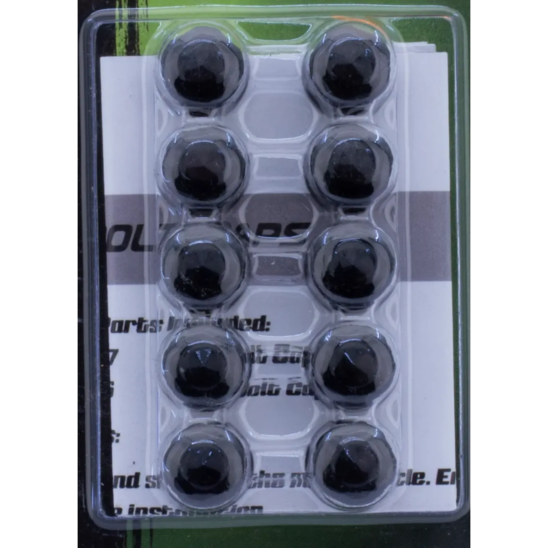 1/4″ Diamond Cut Crown Bolt 10pck Black