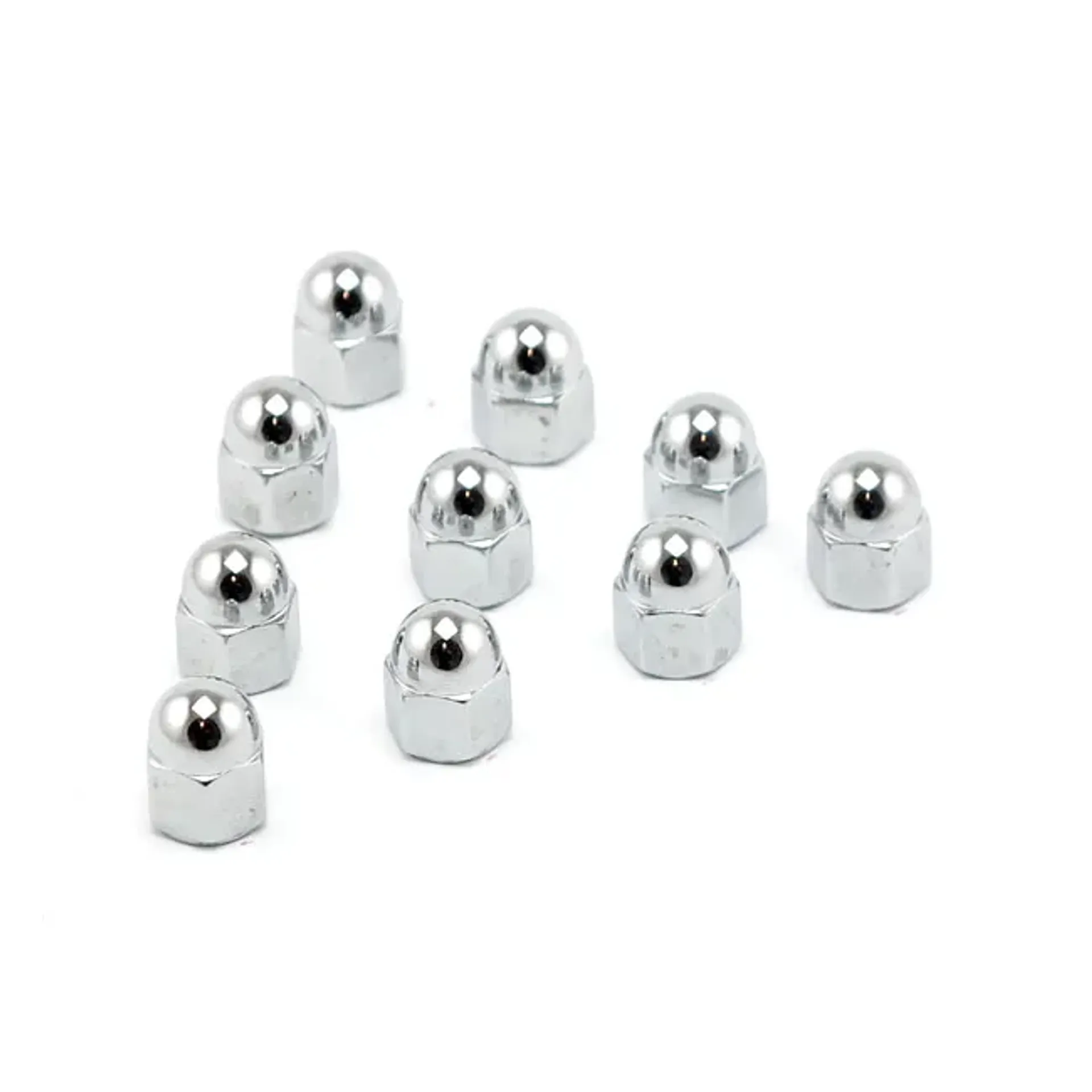 Colony, 7/16-20 acorn nuts chrome. Low Crown