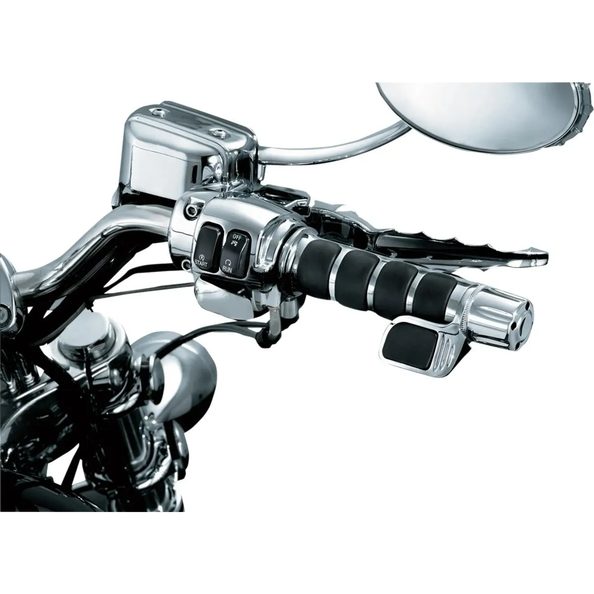 Iso-Grip For Dual Cable Throttle Chrome