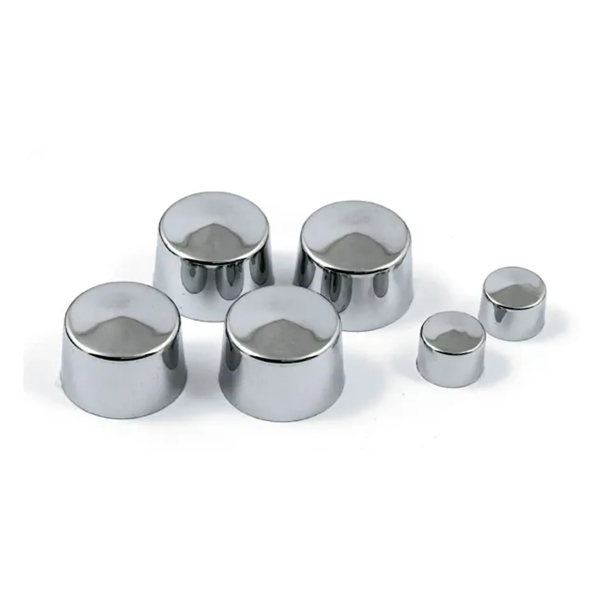 Smoothtopps, push-on bolt cover set. Chrome