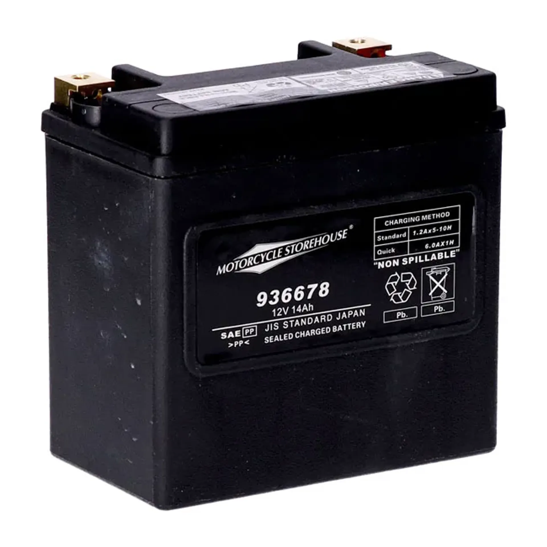 MCS, Standard Series - AGM sealed battery. 12v, 14ah. 240cca