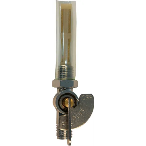 Fuel Petcock, Harley-Davidson 75-95 Front Chrome - 22mm Straight Fuel Petcock, Harley-Davidson 75-95 Front Chrome - 22mm Straight