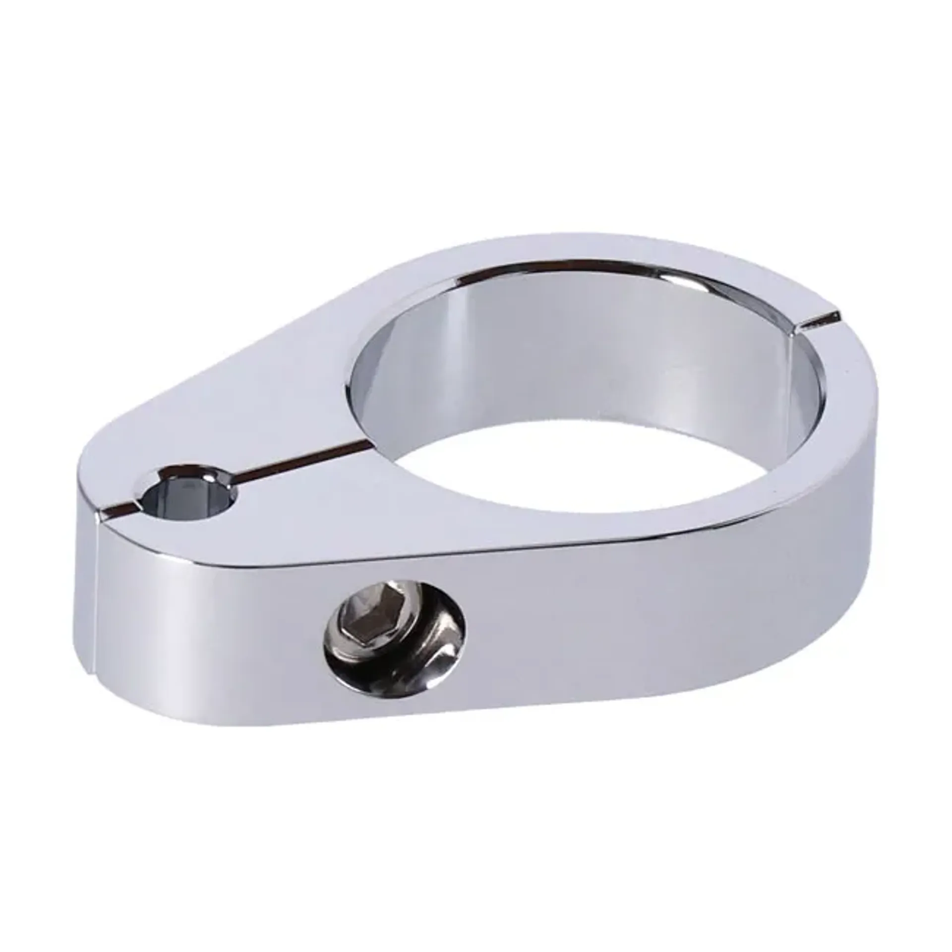 2-piece frame cable clamp. Throttle. Chrome
