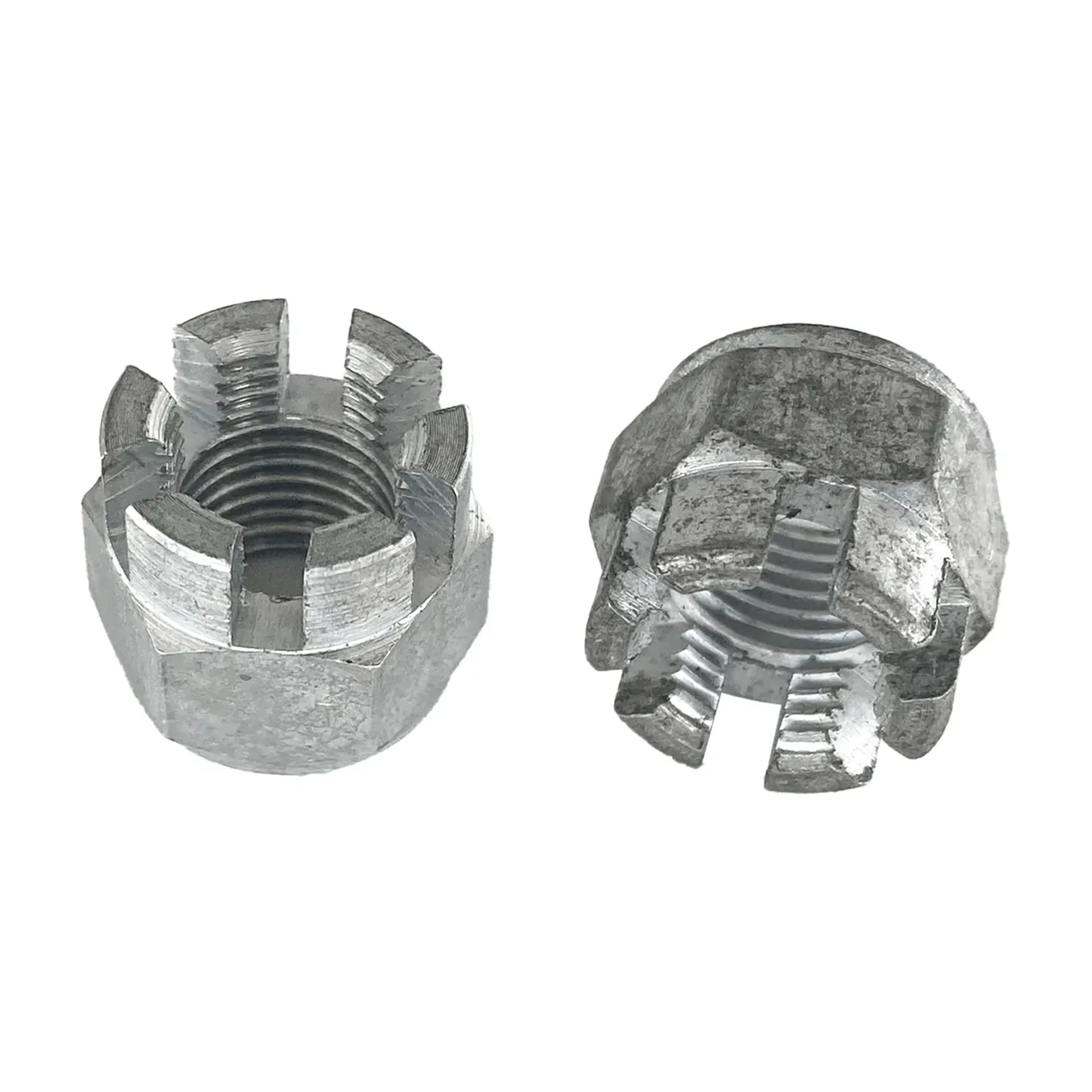 2 Nuts 3/8″-24×15/32″x9/16″ hex casteled
