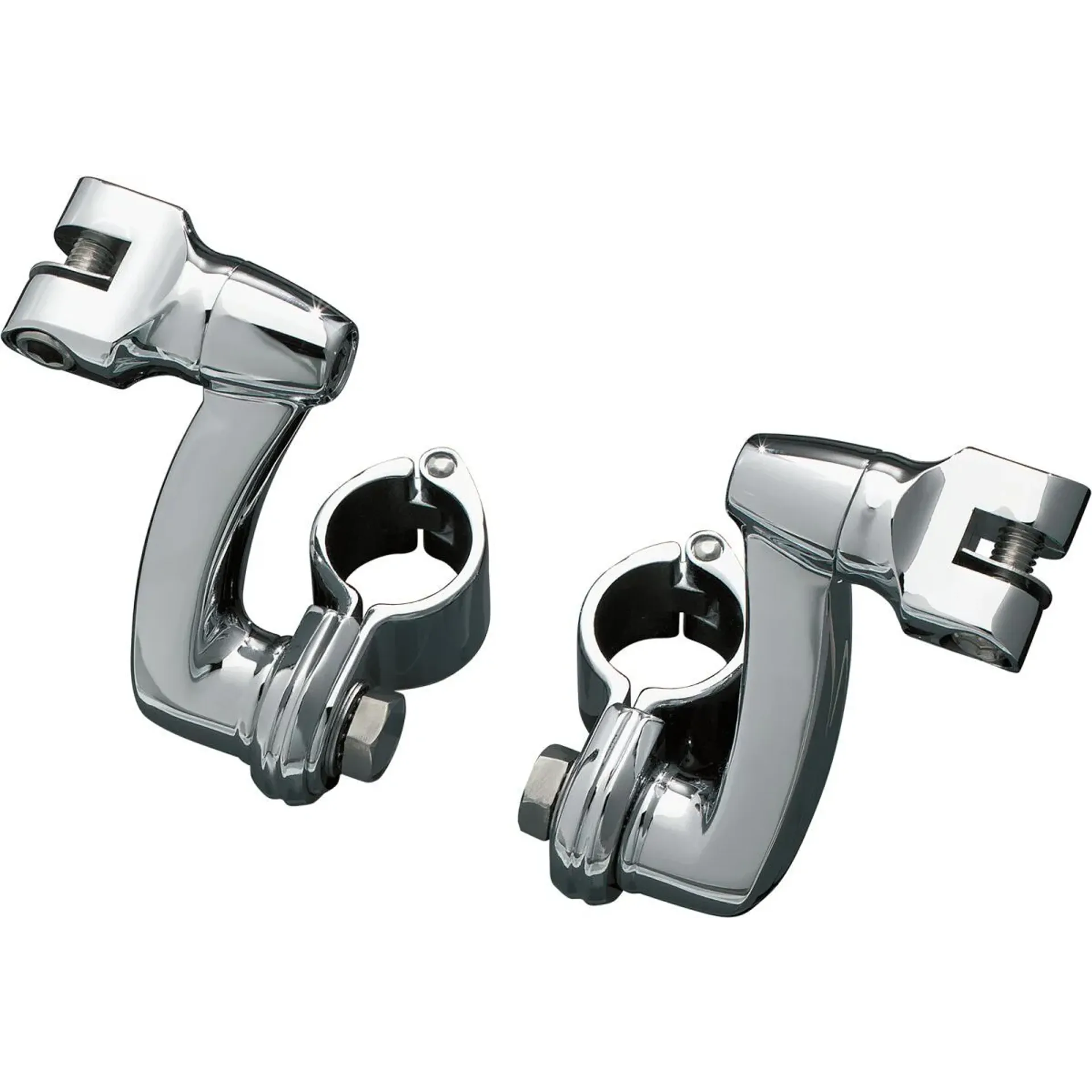 Longhorn Offset Mounts With 1-1/4″ Magnum Quick Clamps Chrome