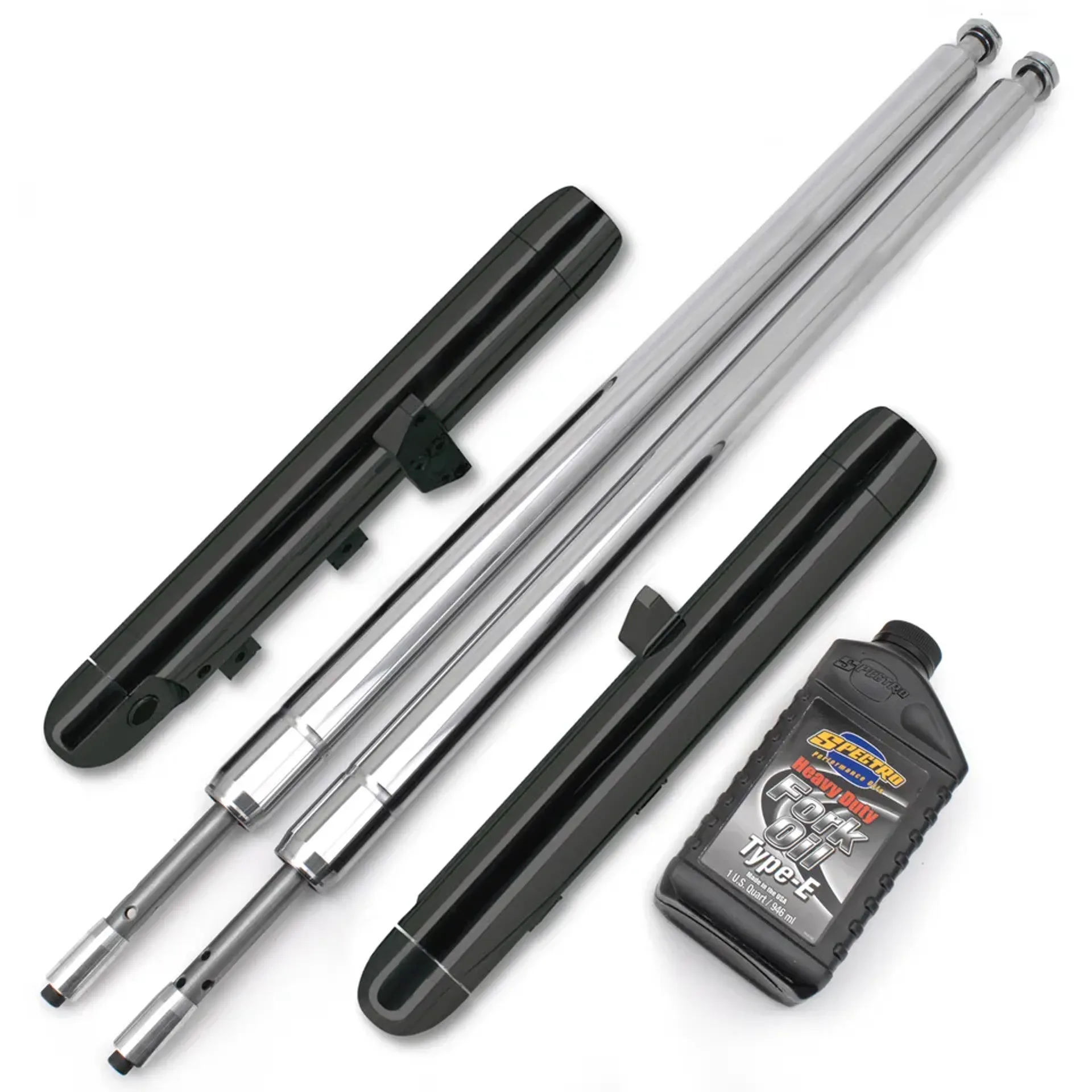 Naked Blk Bubba fork legs 8″ over st FL