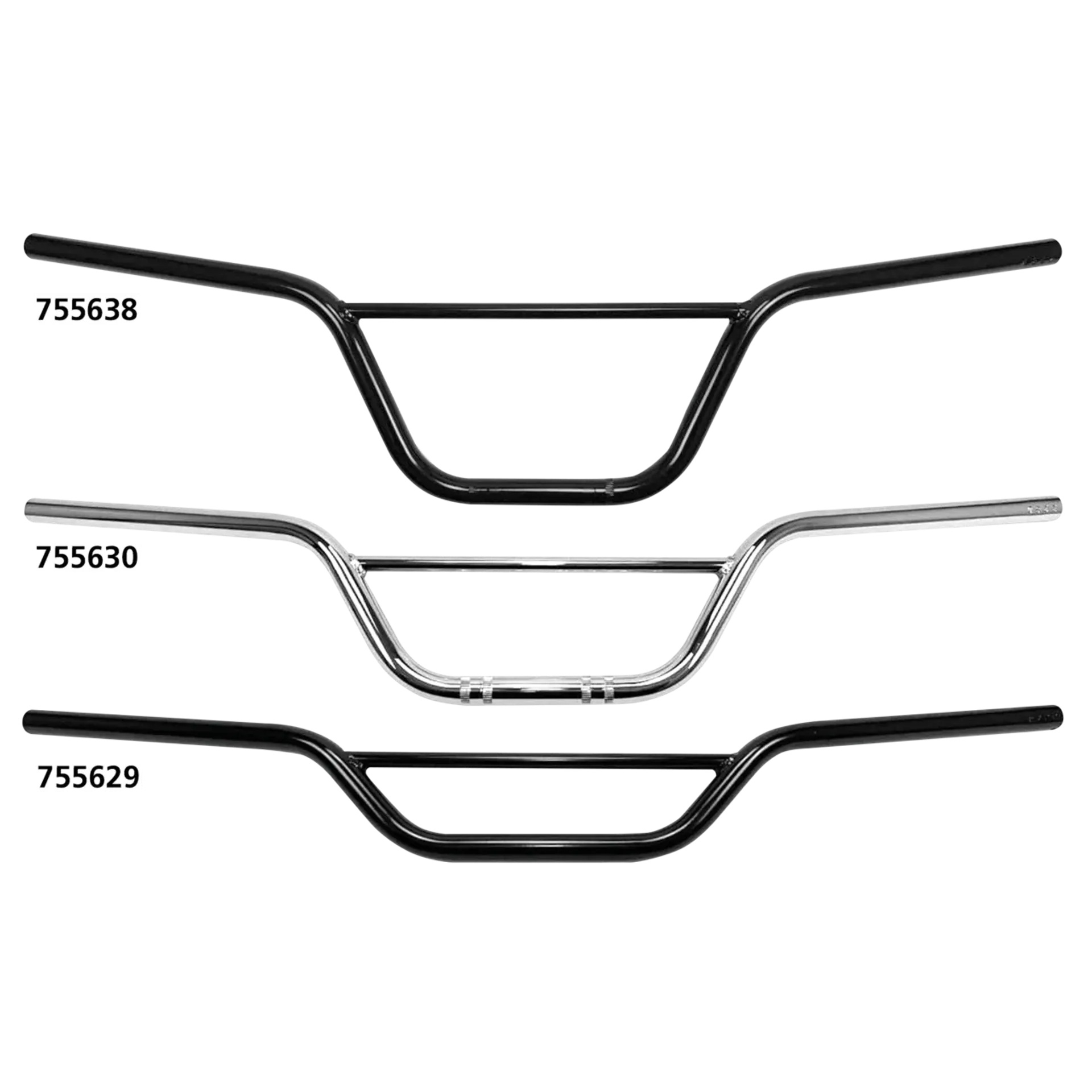 7/8″ Handlebars Scrambler 4″ BLK