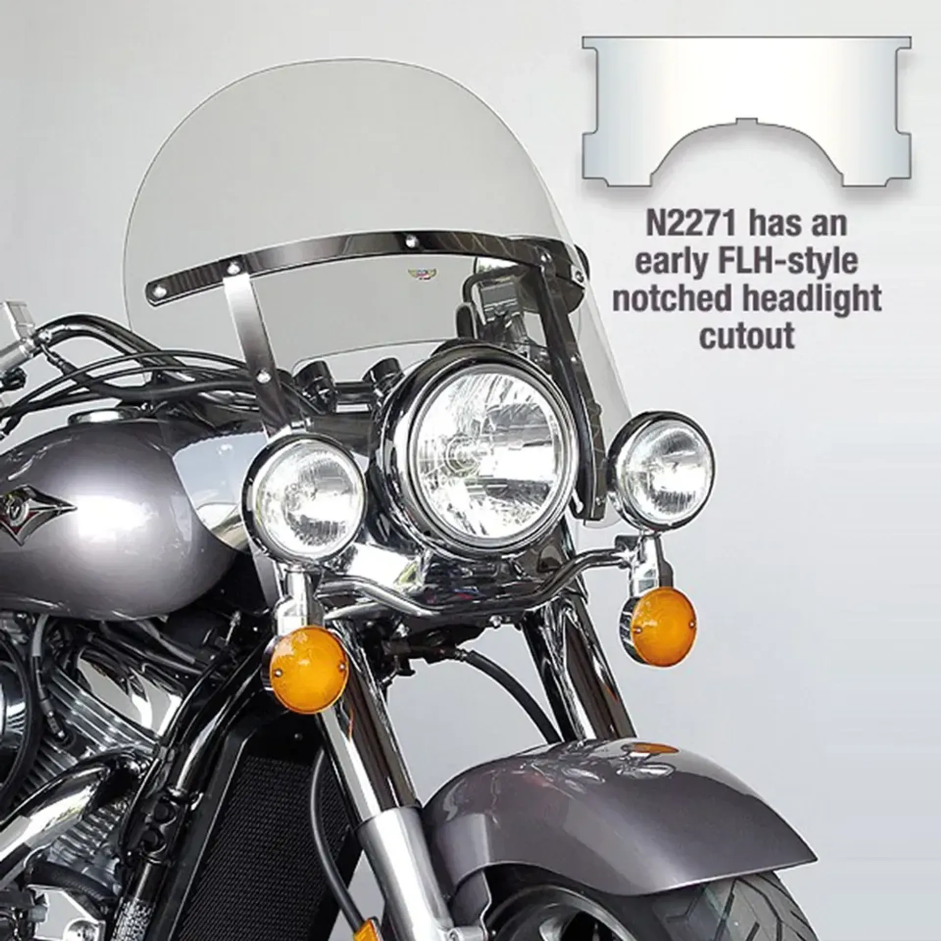Chopped heavy duty Windshield kit FLH