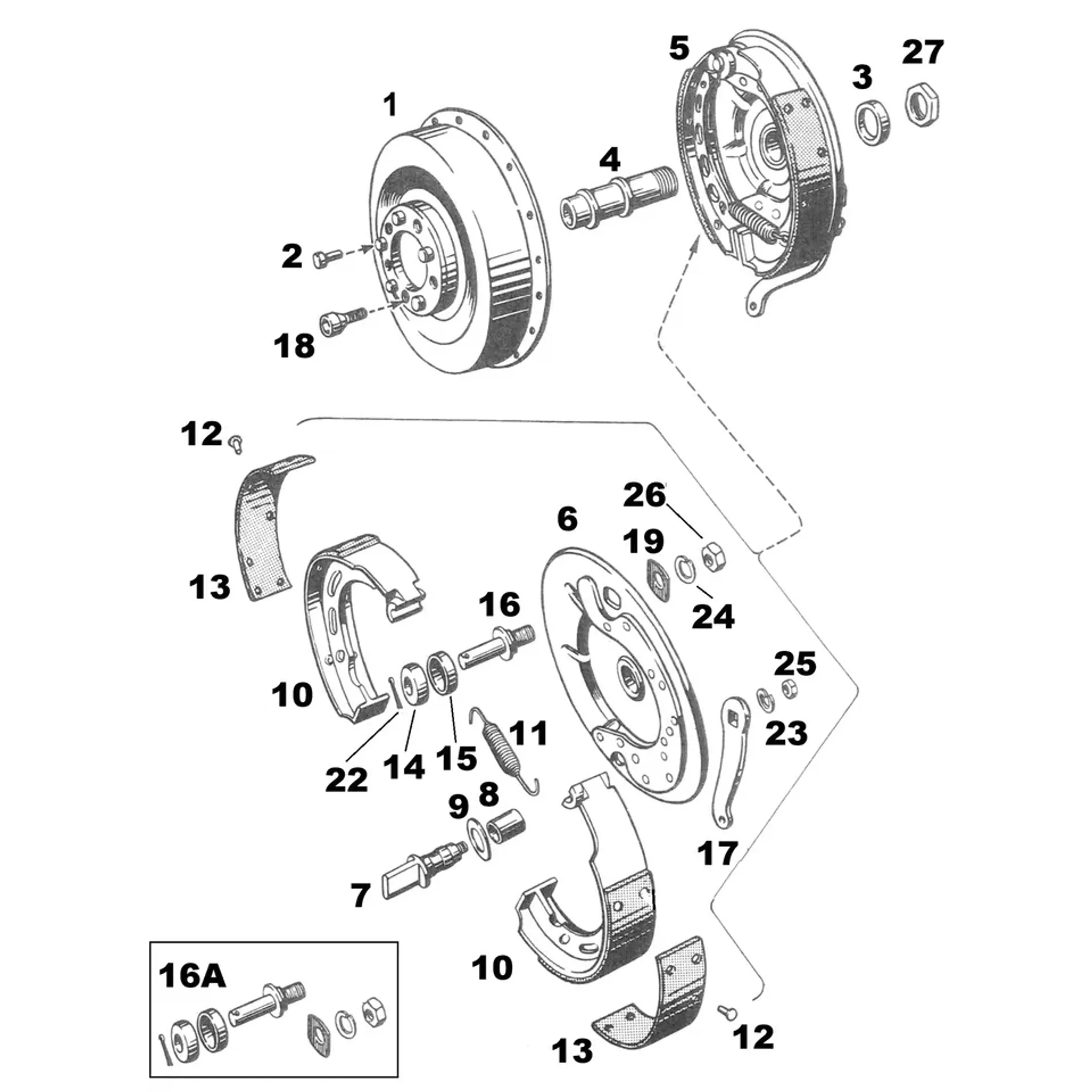 5Pck Wheel Lug Bolts White Pl. BT36-72