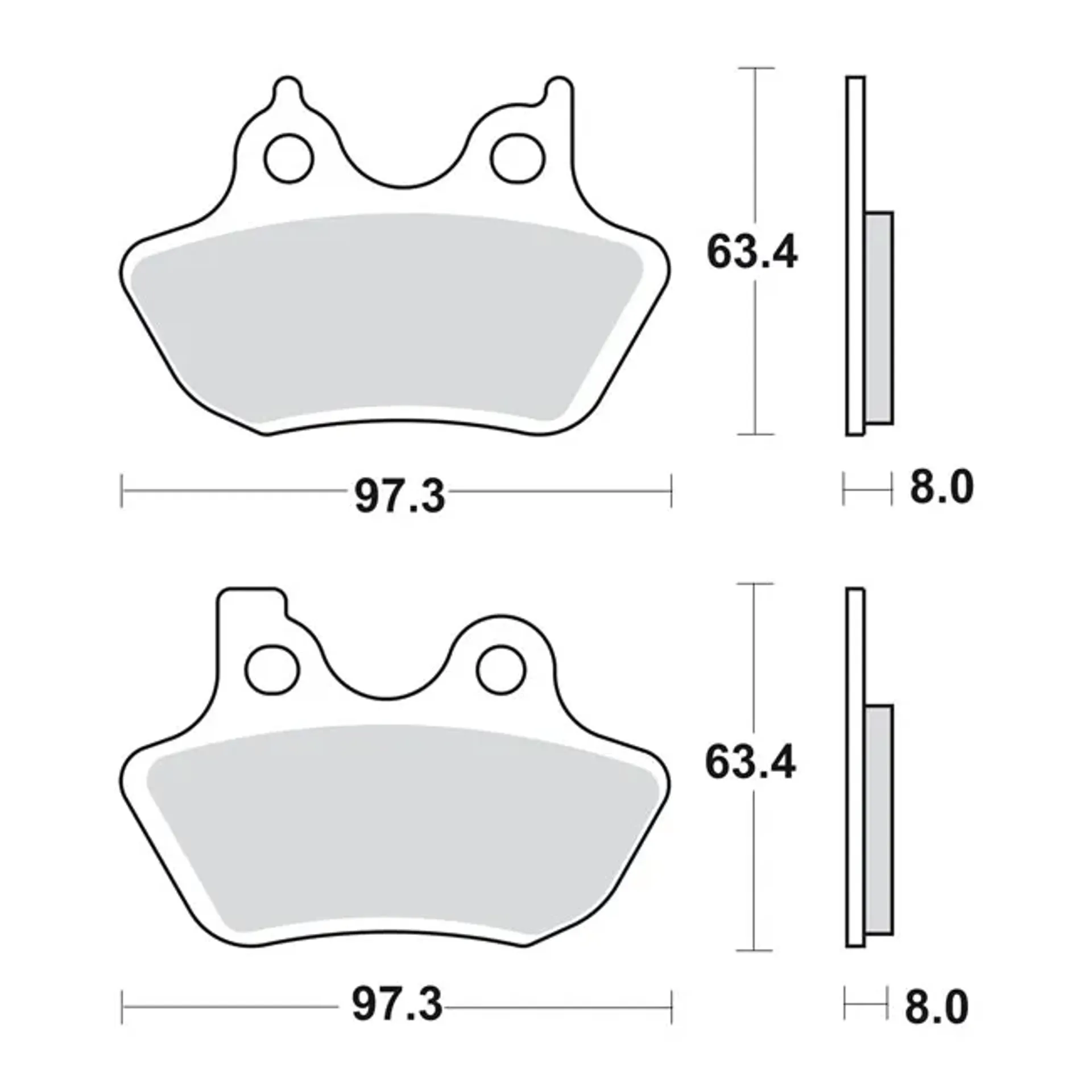 SBS, brake pads. Street Carbon Tech (organic)