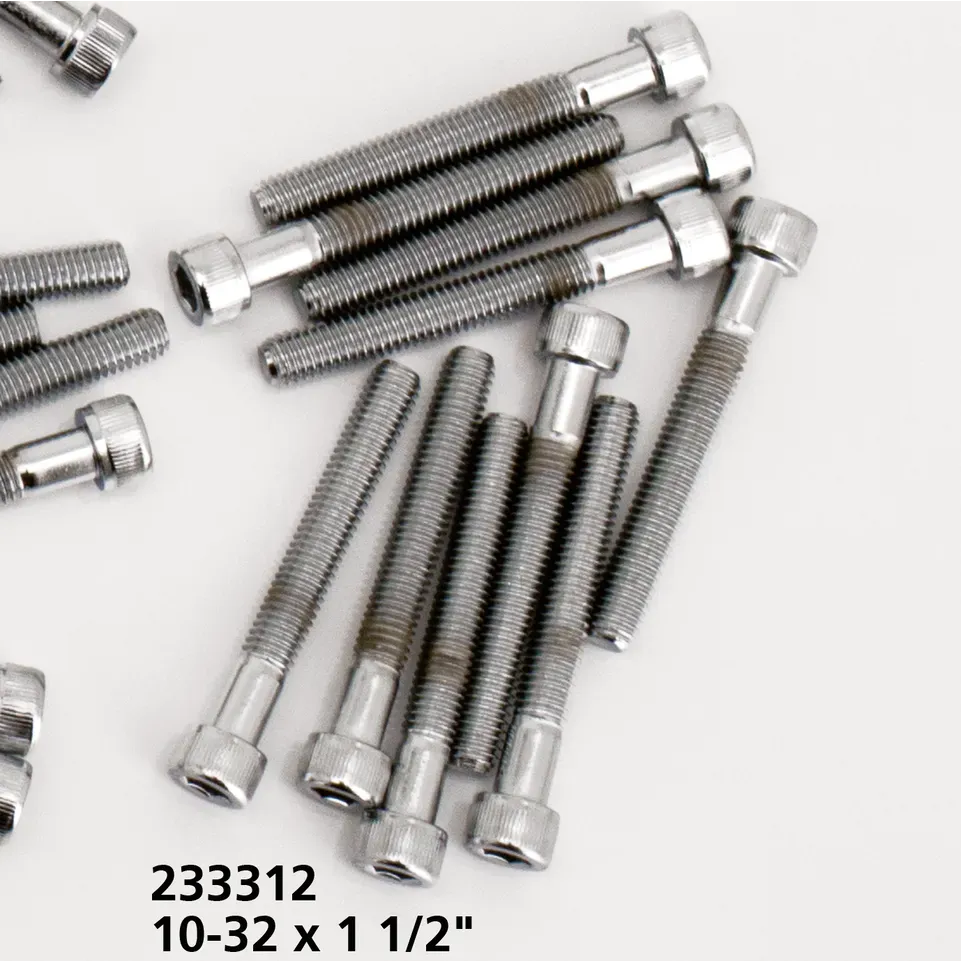 10pck Chrome allen screws 10-32x1-1/2 - Afbeelding 2