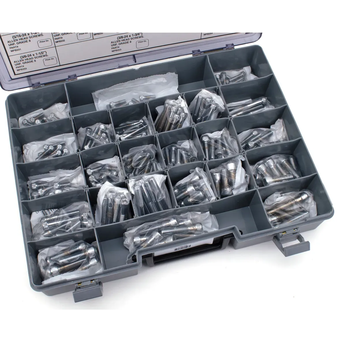 Ass. tray allen head screws chrome UNF