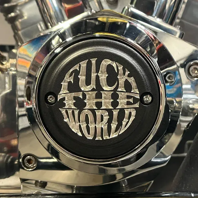 Indian Larry, %27%27FTW%27%27 logo 5-hole point cover. Matte black