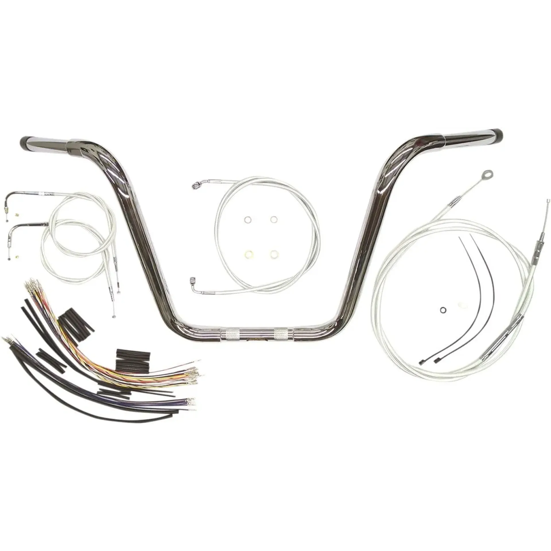 Handlebar Kit 12″ Ape Hanger Sterling Chromite® Ii Chrome Nature/Clear