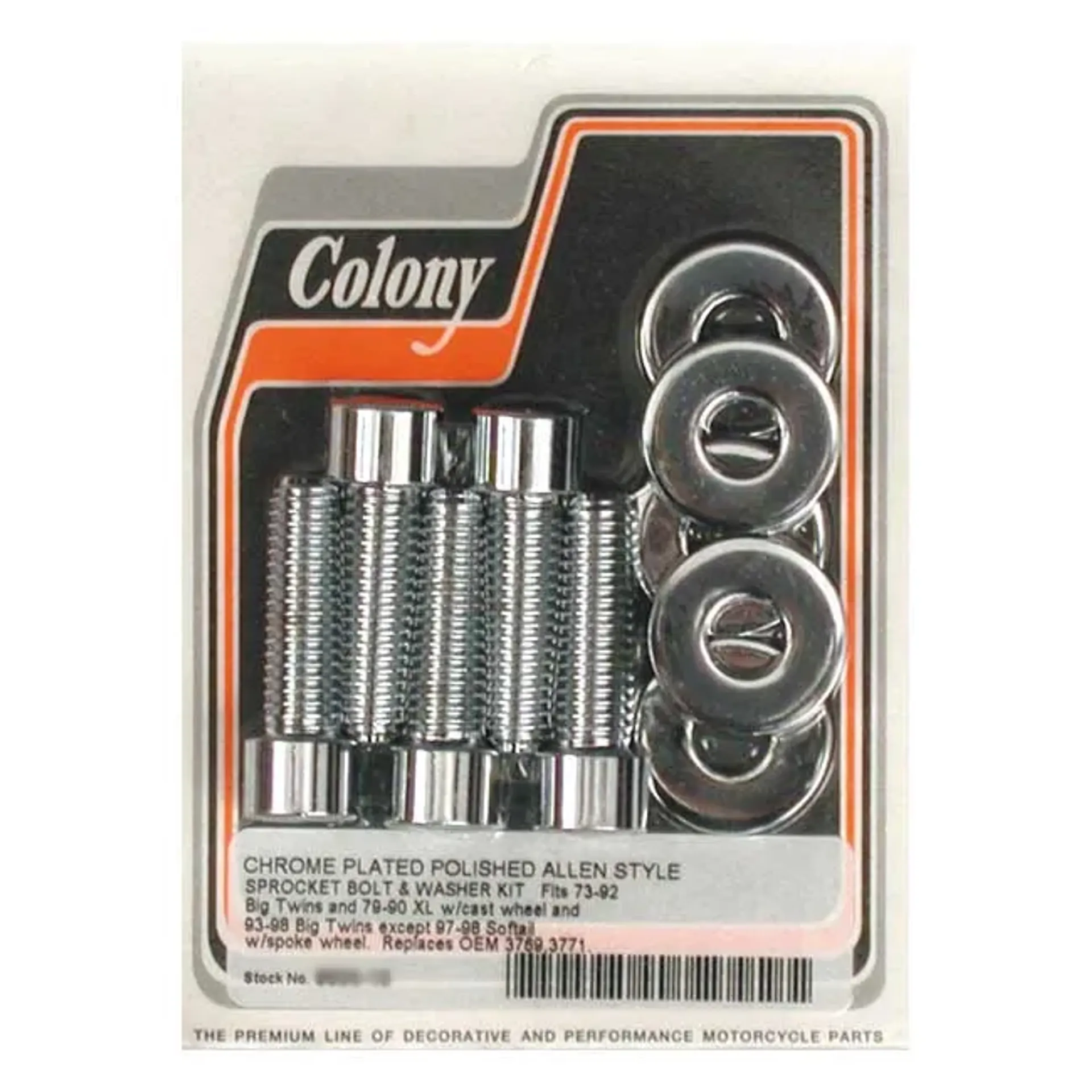 Colony sprocket bolt kit