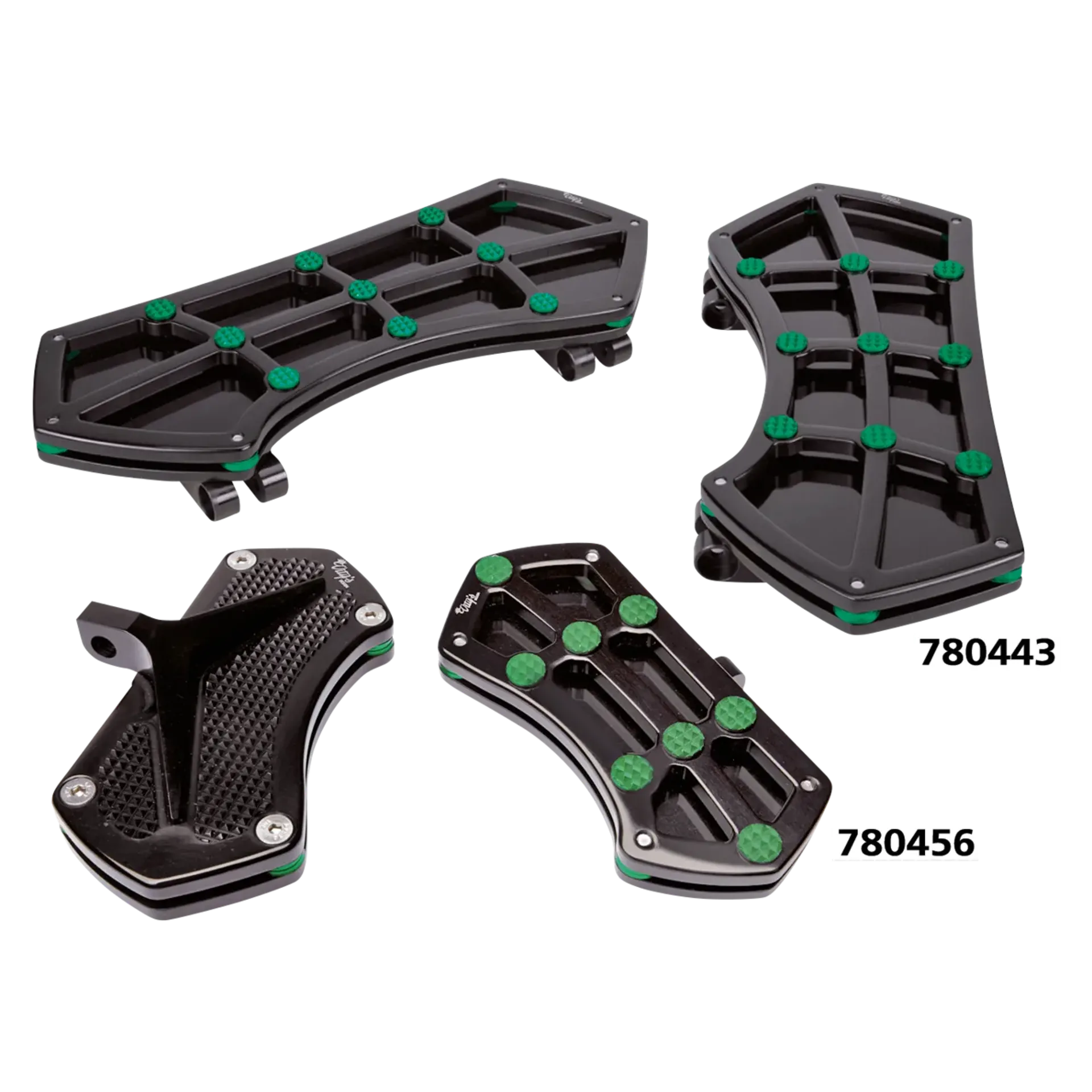 DIAMOND FR FLRBRD BLK W/ GEMS GREEN
