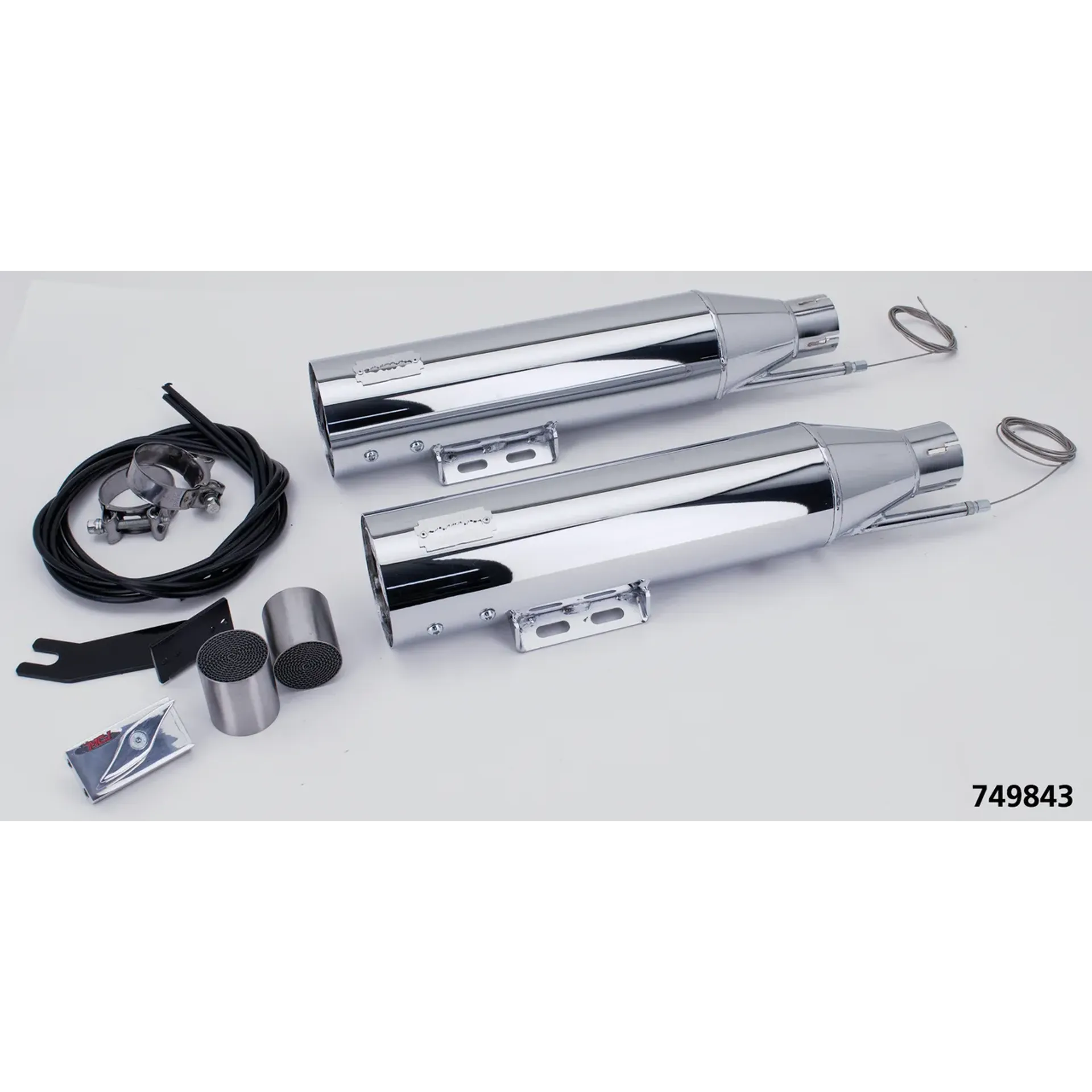 MCJ Royal Slip-Ons FLHC/FLDE21-Up Chrome