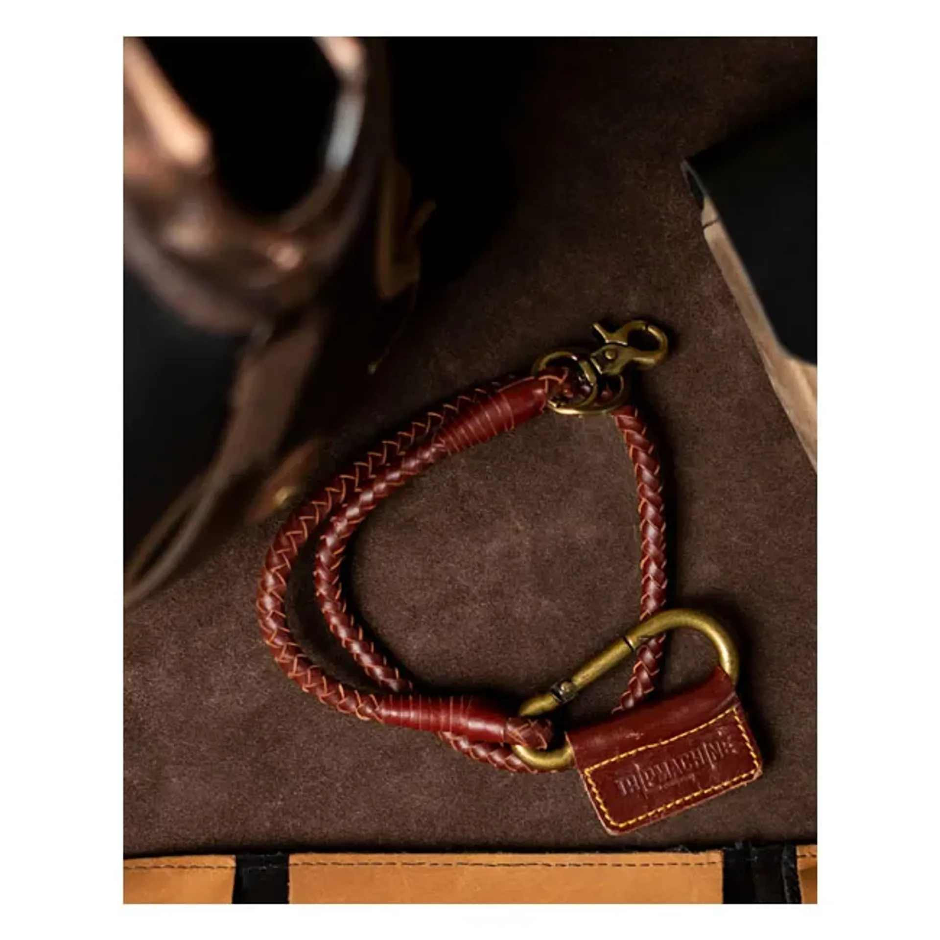Trip Machine Braided key chain cherry red