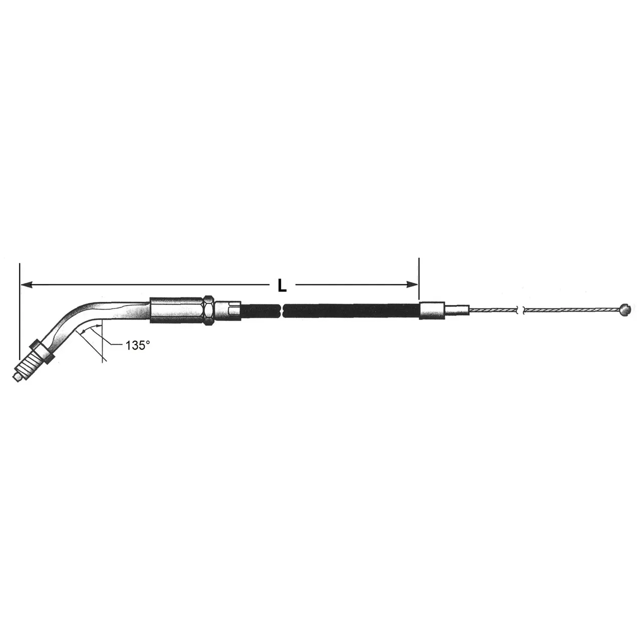Barnett Black XL86 LN=36" 135° throttle - Afbeelding 3
